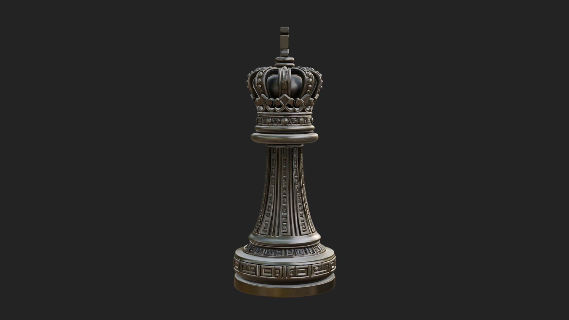 Ornate Chess Piece Statue Design 40 3D Print Model 3D Model