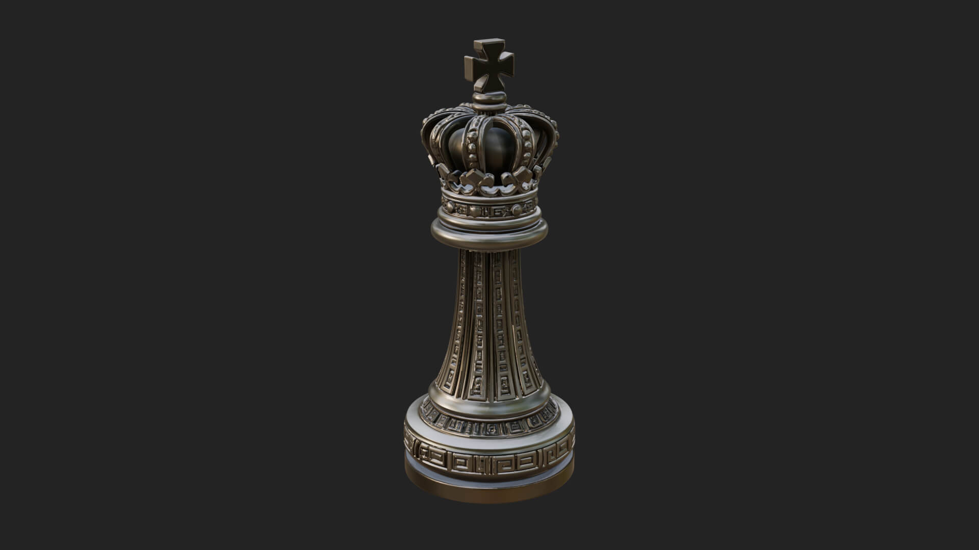 Ornate Chess Piece Statue Design 40 3D Print Model 3D Model