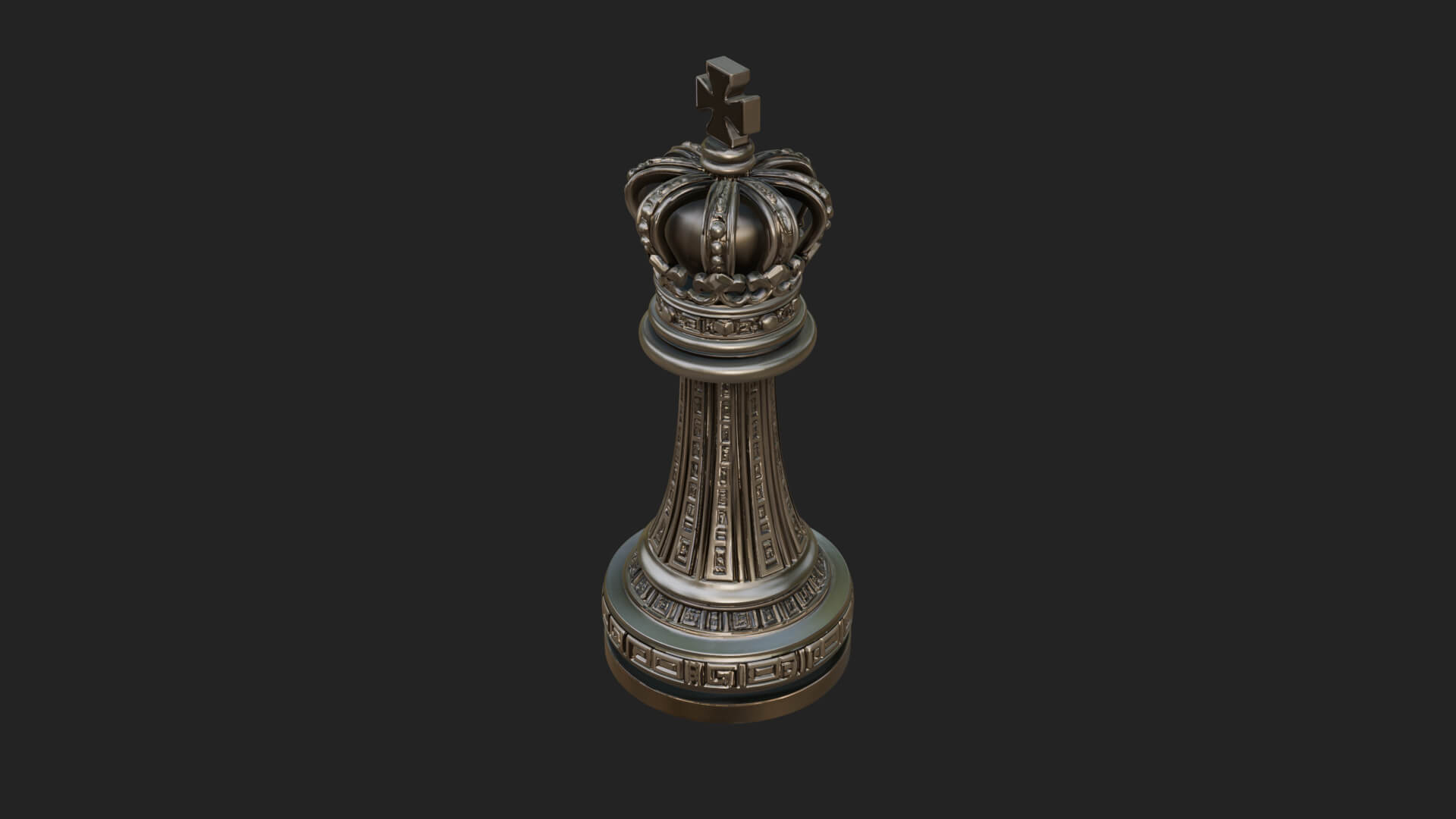 Ornate Chess Piece Statue Design 40 3D Print Model 3D Model