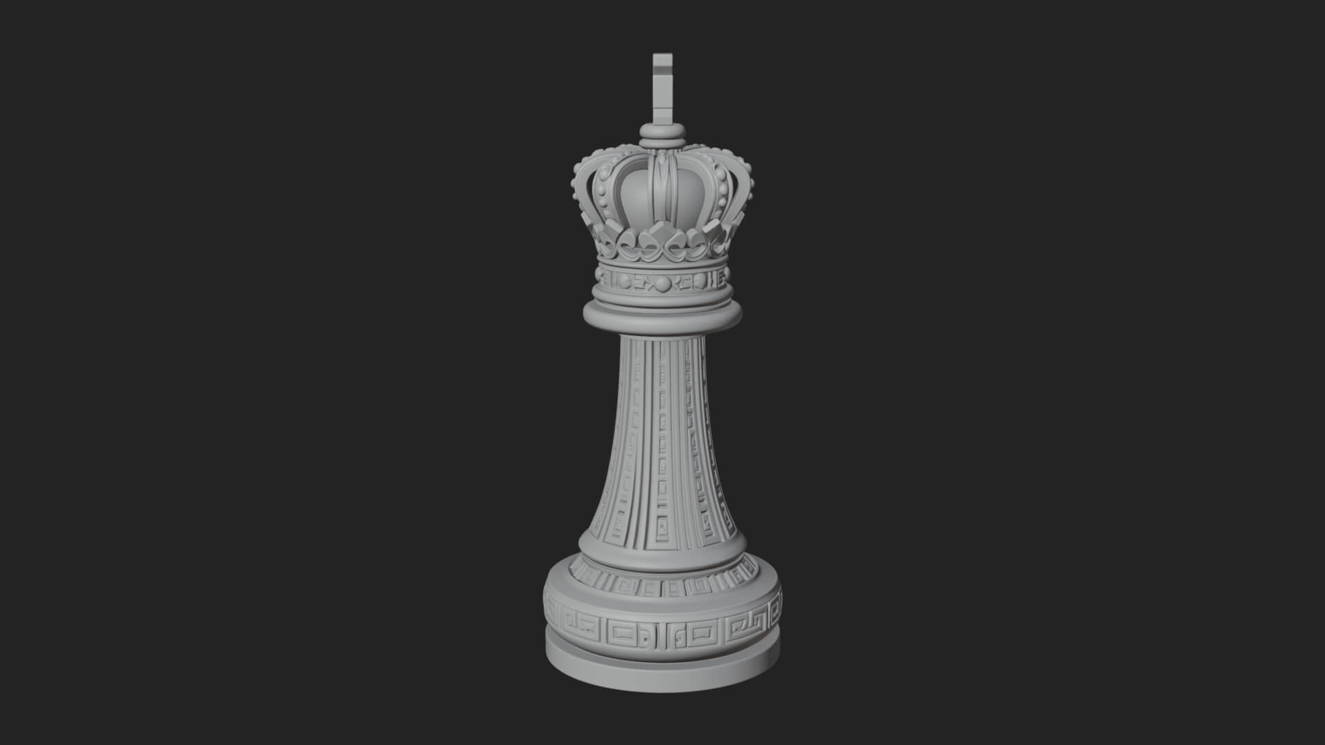 Ornate Chess Piece Statue Design 40 3D Print Model 3D Model