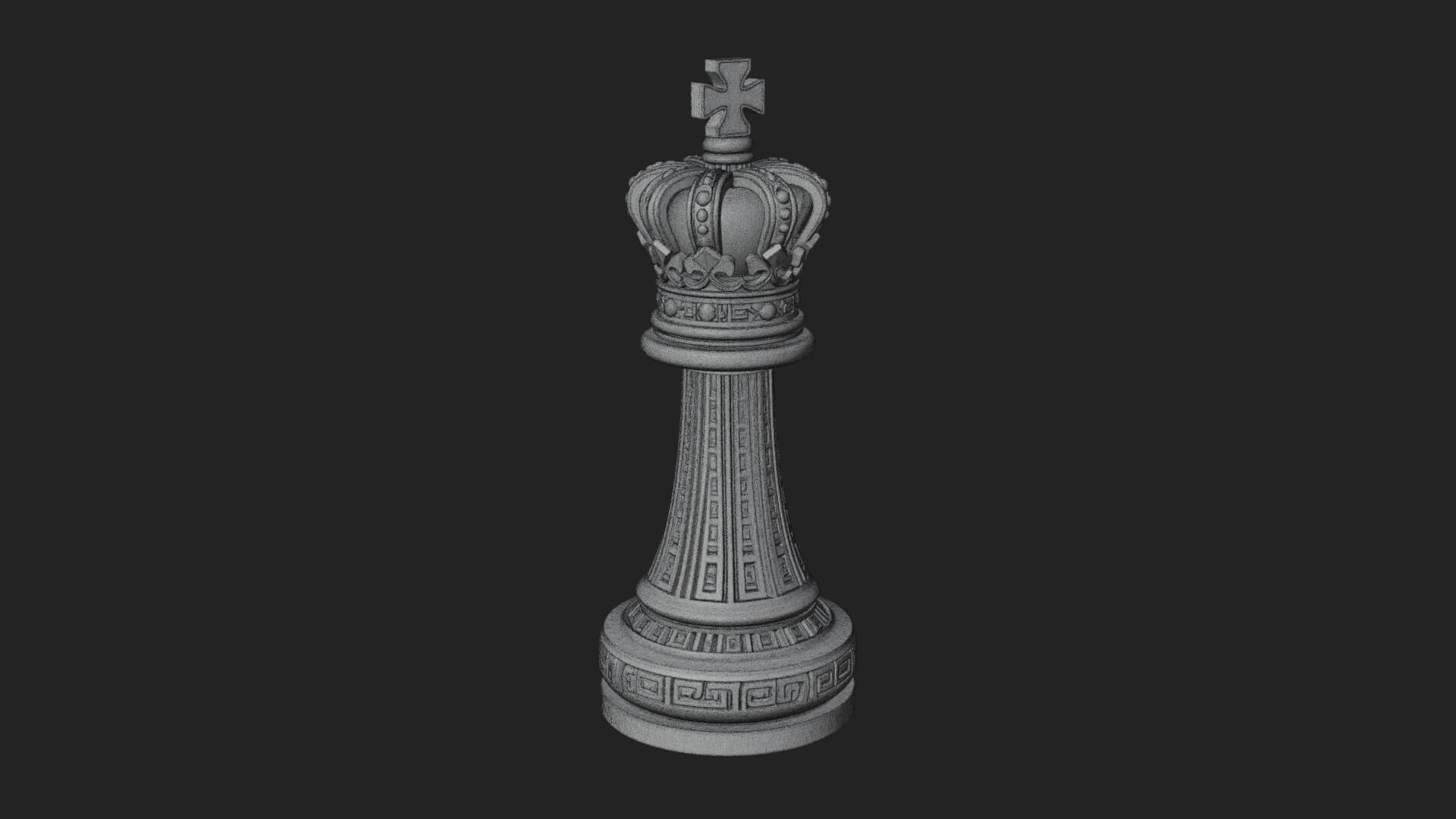 Ornate Chess Piece Statue Design 40 3D Print Model 3D Model