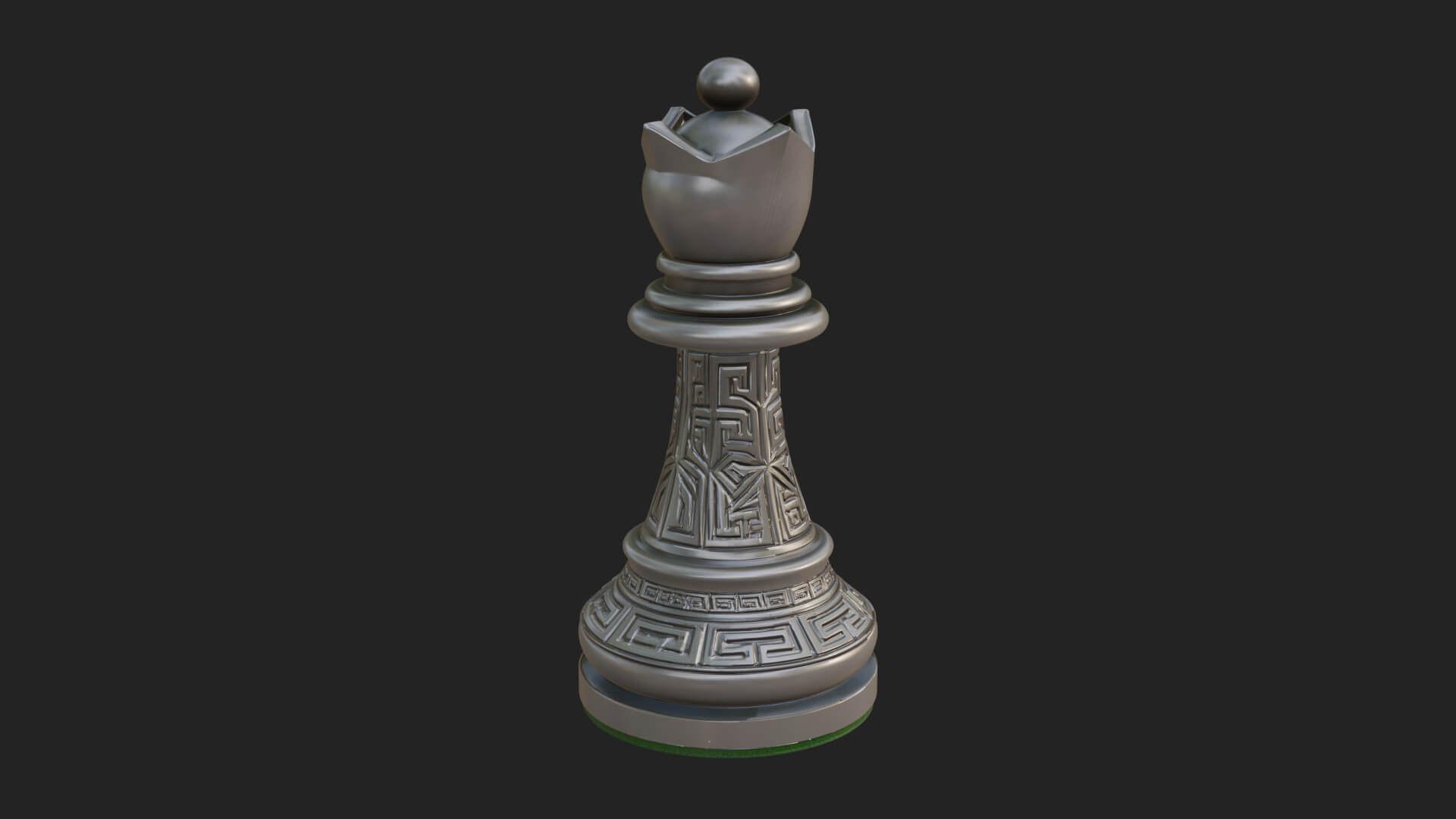 Ornate Chess Piece Statue Design 41 3D Print Model 3D Model