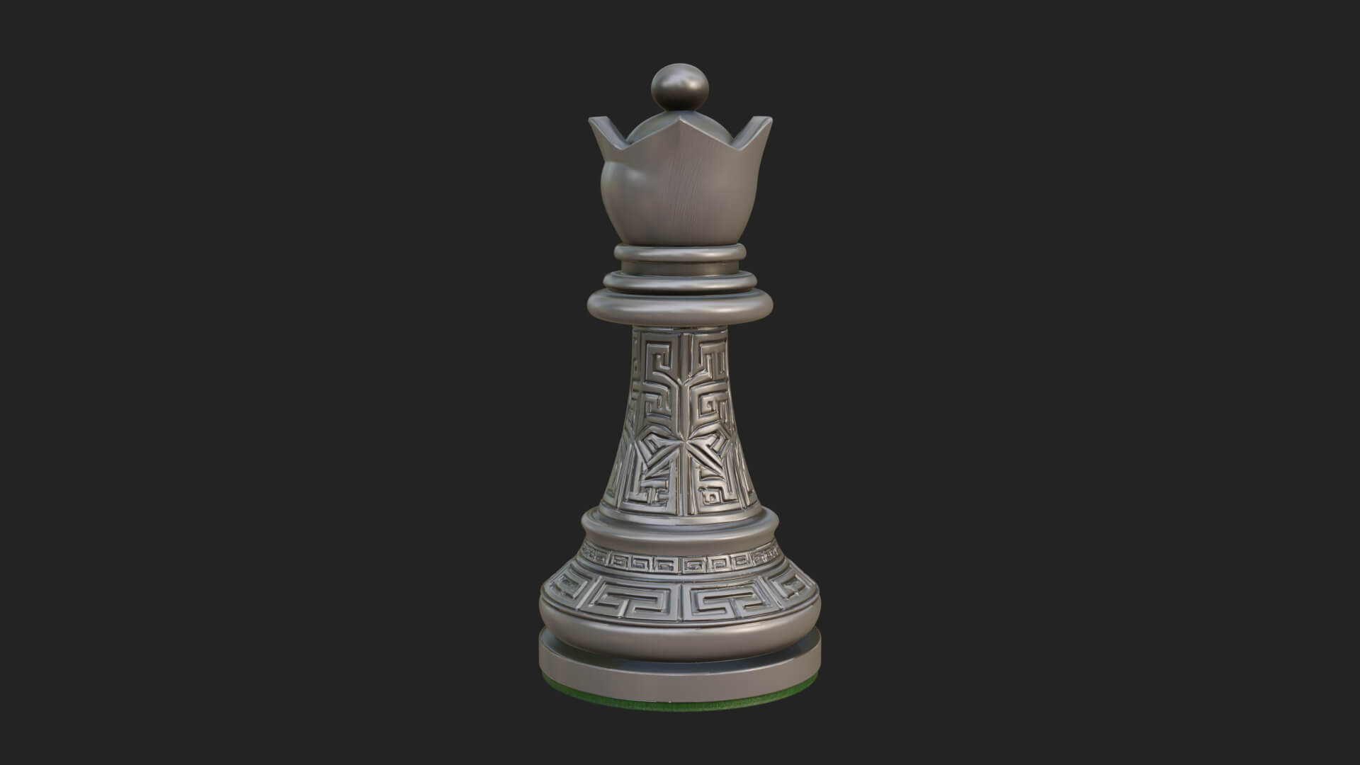 Ornate Chess Piece Statue Design 41 3D Print Model 3D Model