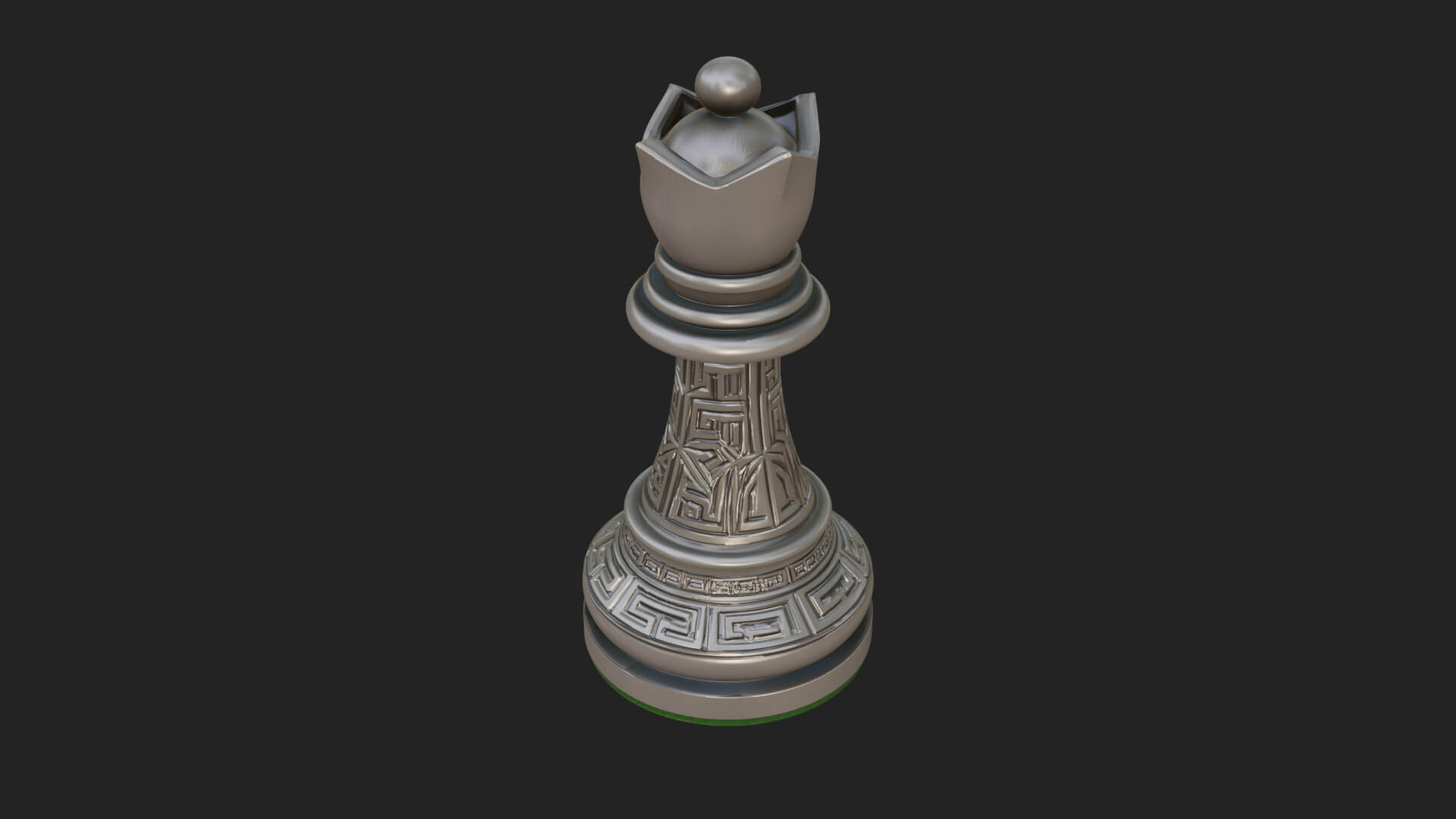 Ornate Chess Piece Statue Design 41 3D Print Model 3D Model