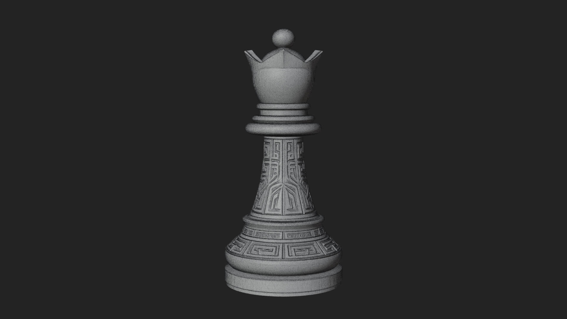 Ornate Chess Piece Statue Design 41 3D Print Model 3D Model