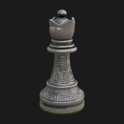 Ornate Chess Piece Statue Design 41 3D Print Model