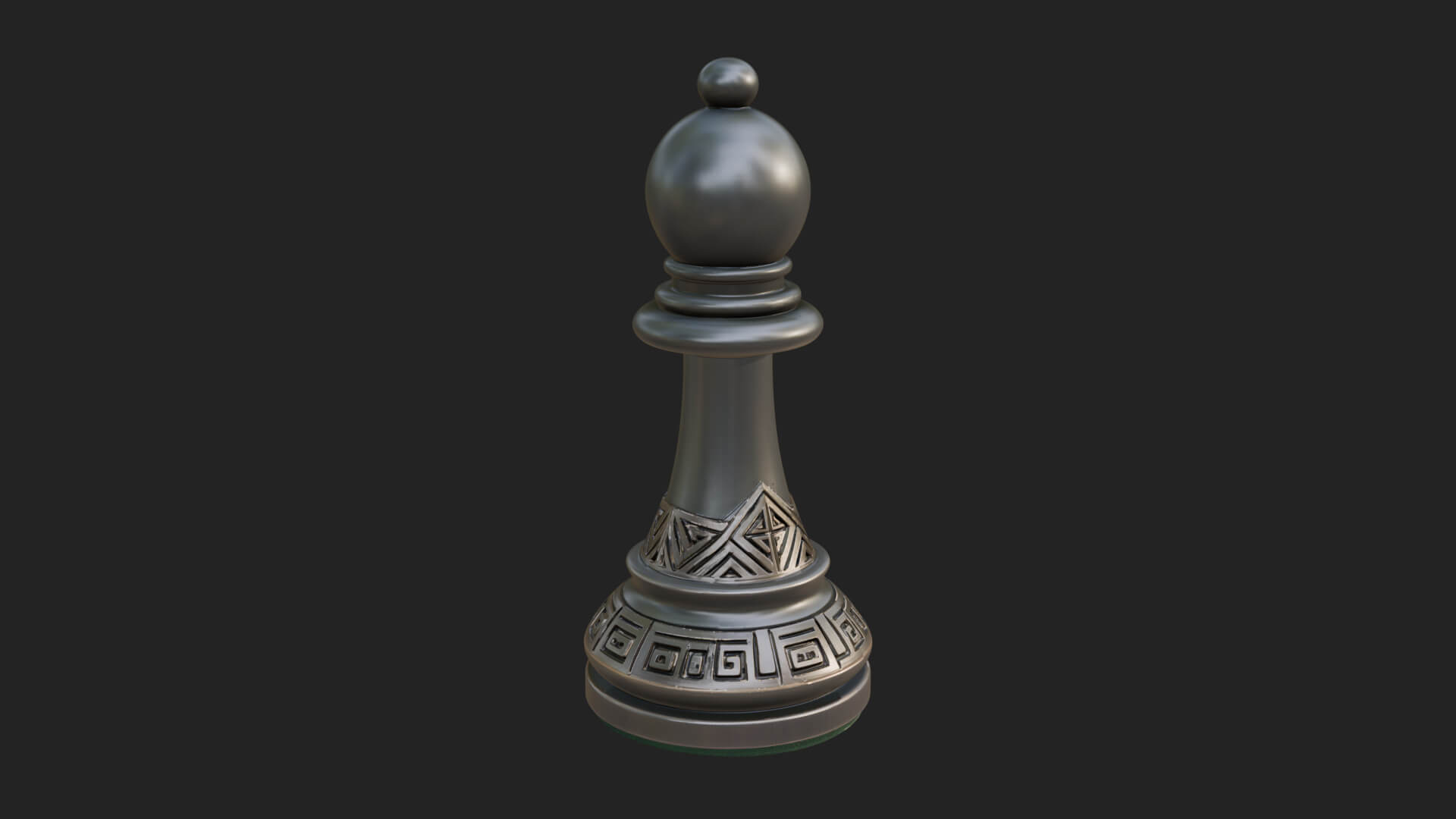 Ornate Chess Piece Statue Design 42 3D Print Model 3D Model