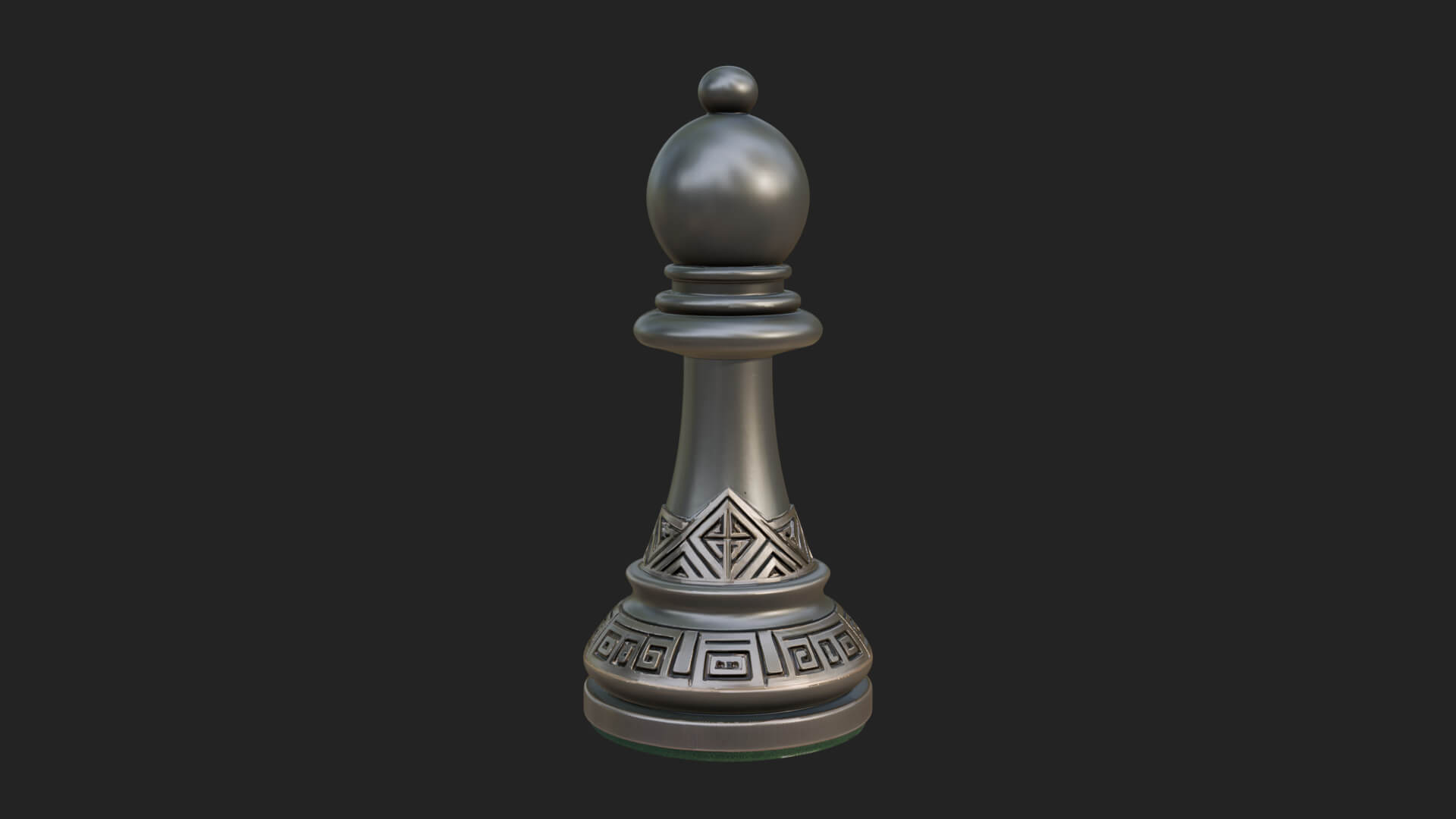 Ornate Chess Piece Statue Design 42 3D Print Model 3D Model