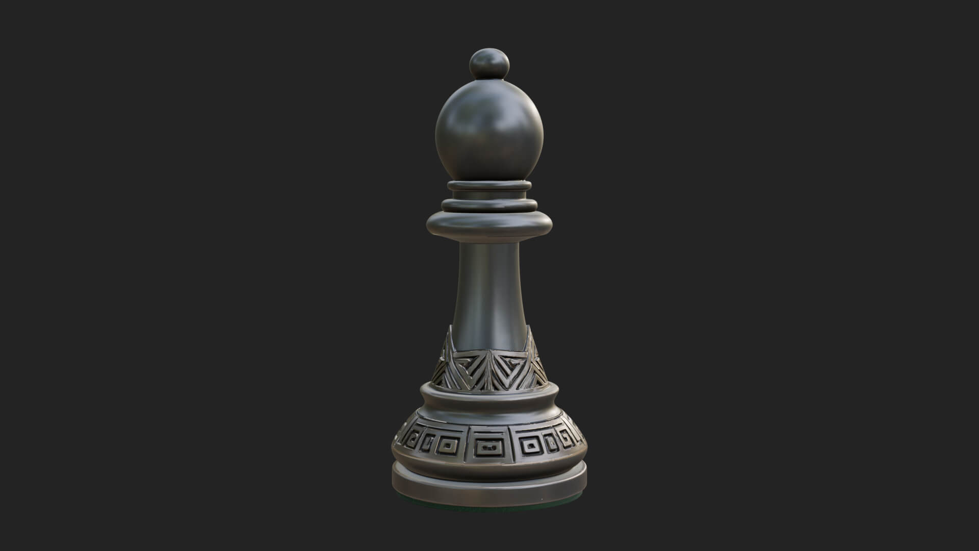 Ornate Chess Piece Statue Design 42 3D Print Model 3D Model