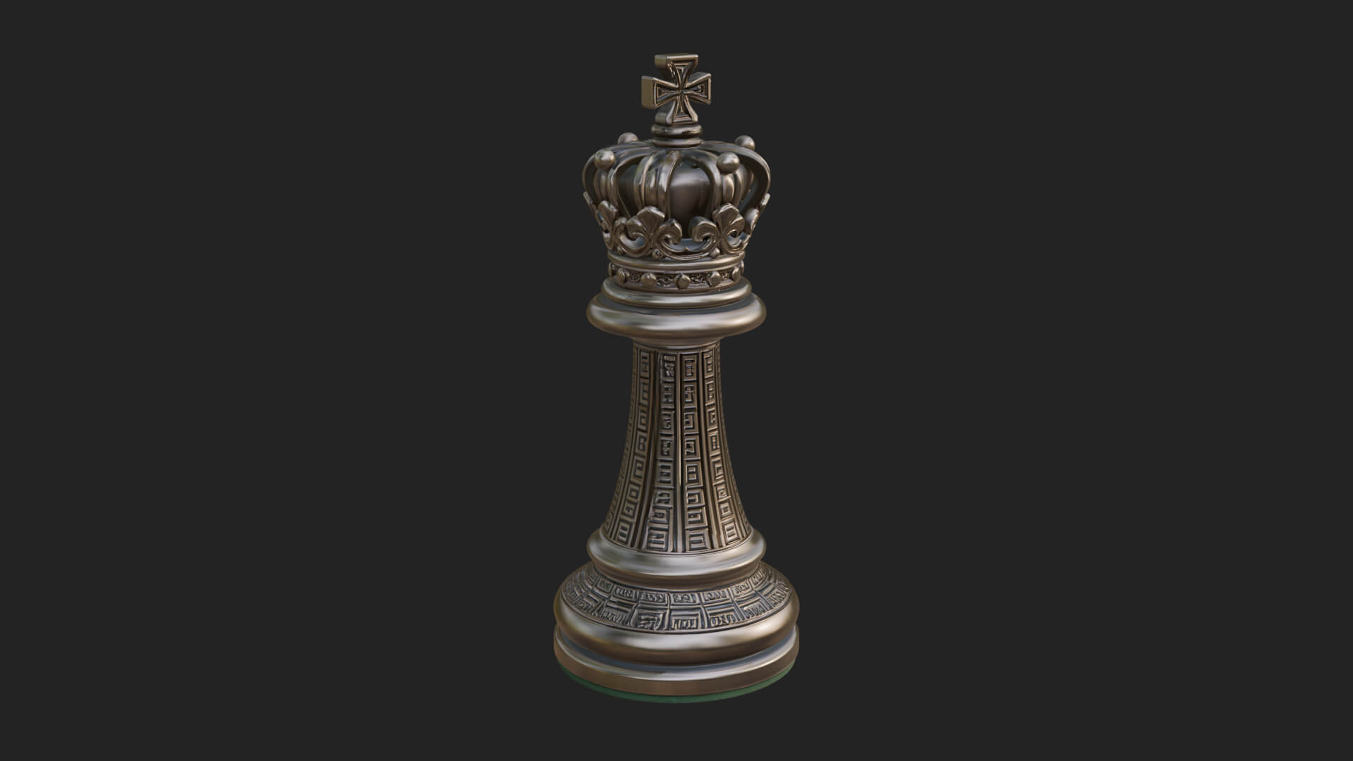 Ornate Chess Piece Statue Design 45 3D Print Model 3D Model