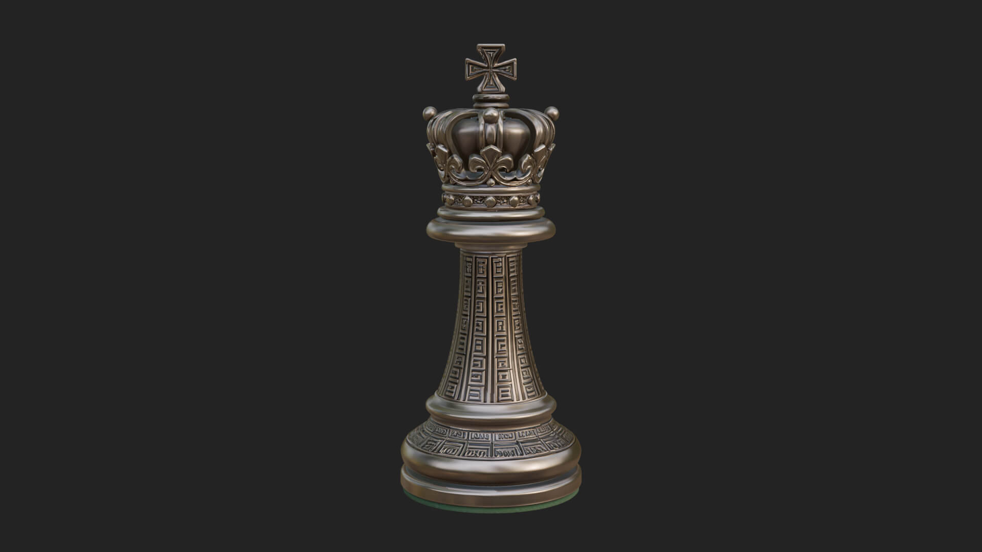 Ornate Chess Piece Statue Design 45 3D Print Model 3D Model