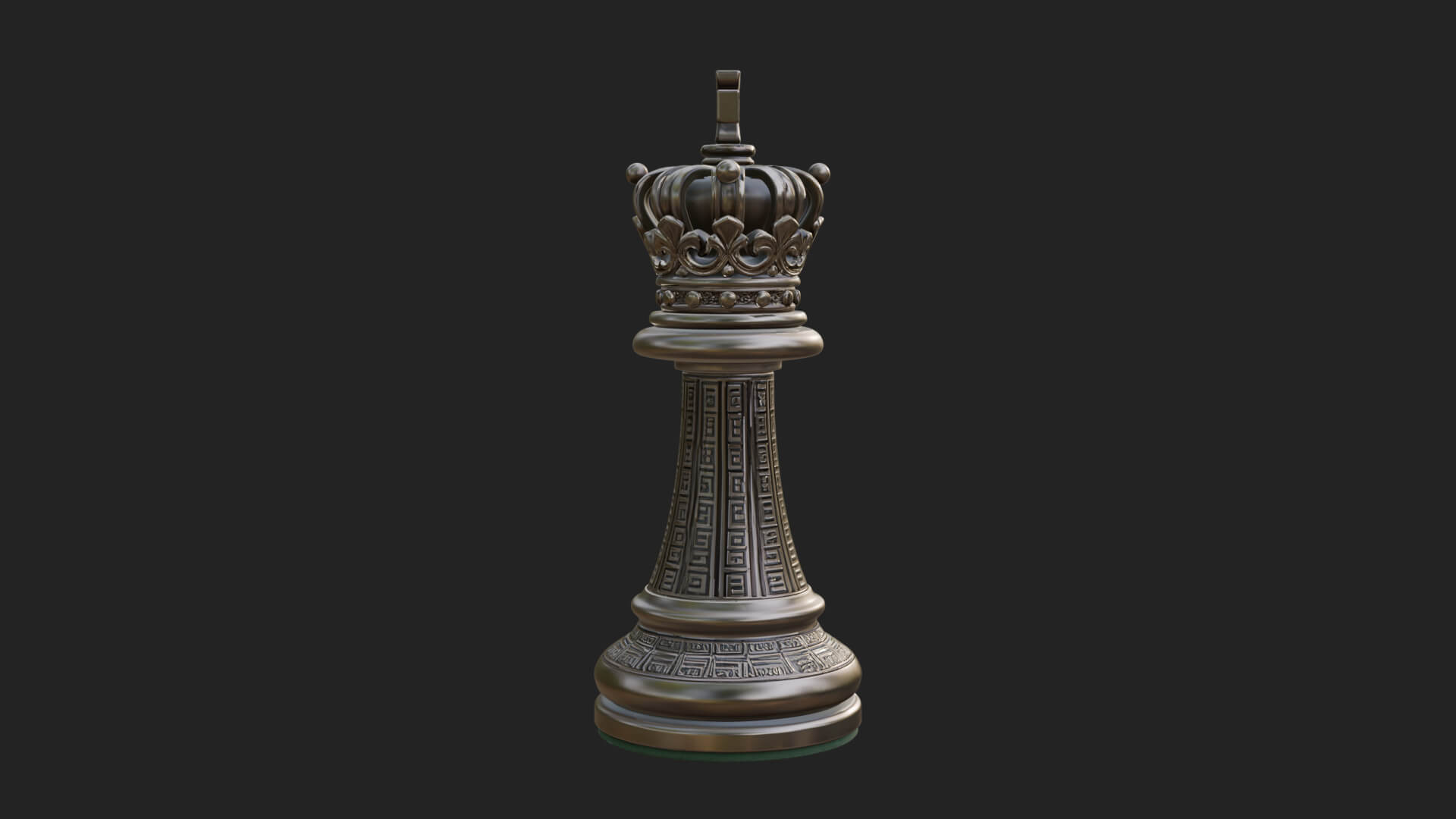 Ornate Chess Piece Statue Design 45 3D Print Model 3D Model