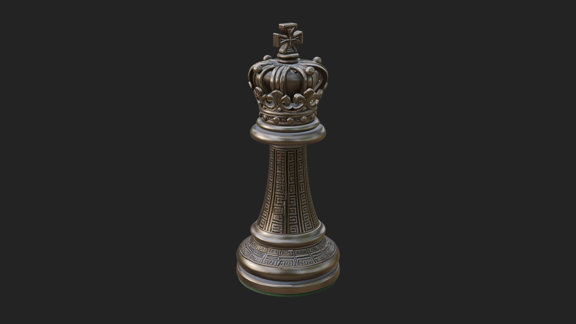 Ornate Chess Piece Statue Design 45 3D Print Model 3D Model