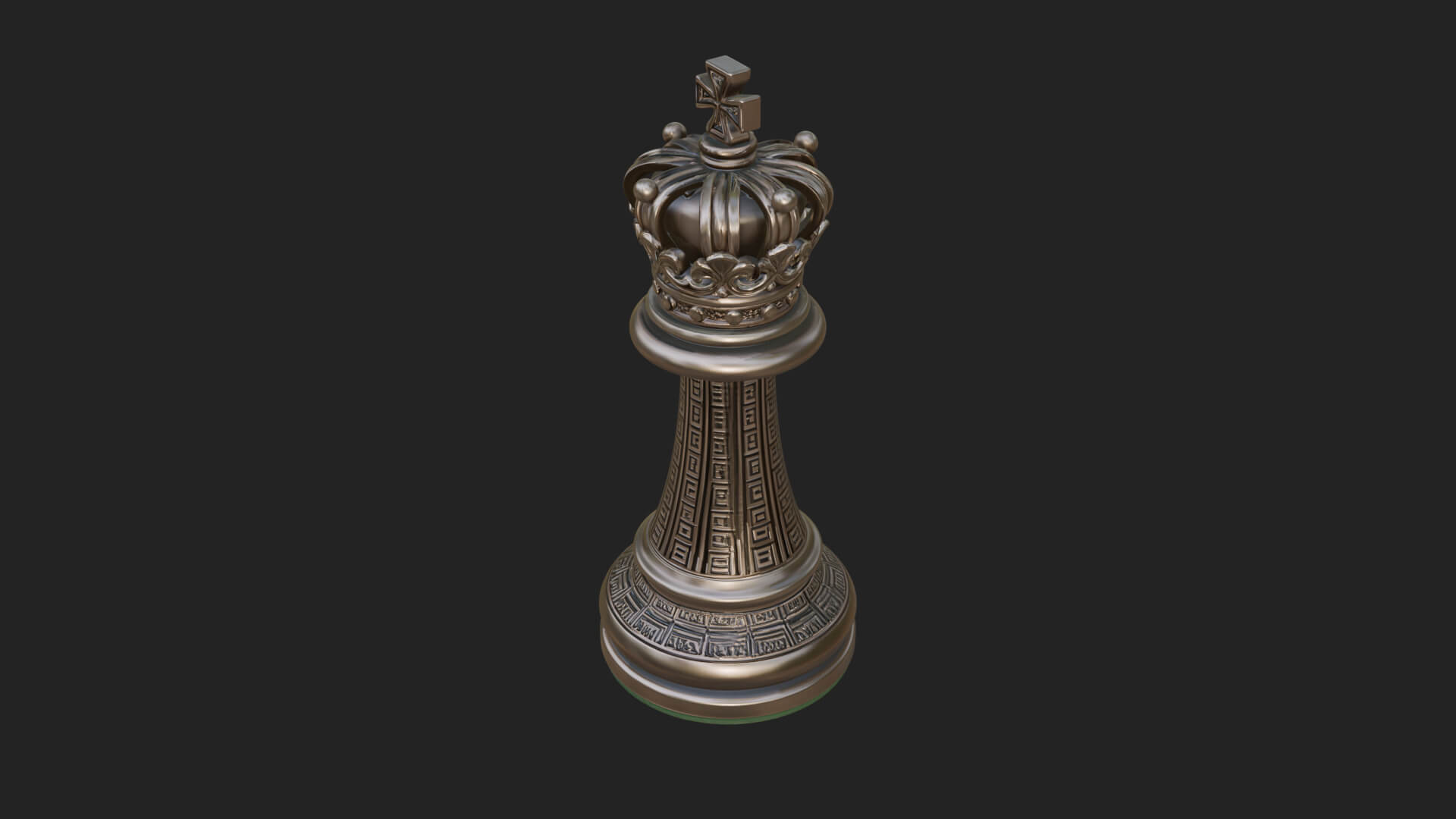 Ornate Chess Piece Statue Design 45 3D Print Model 3D Model