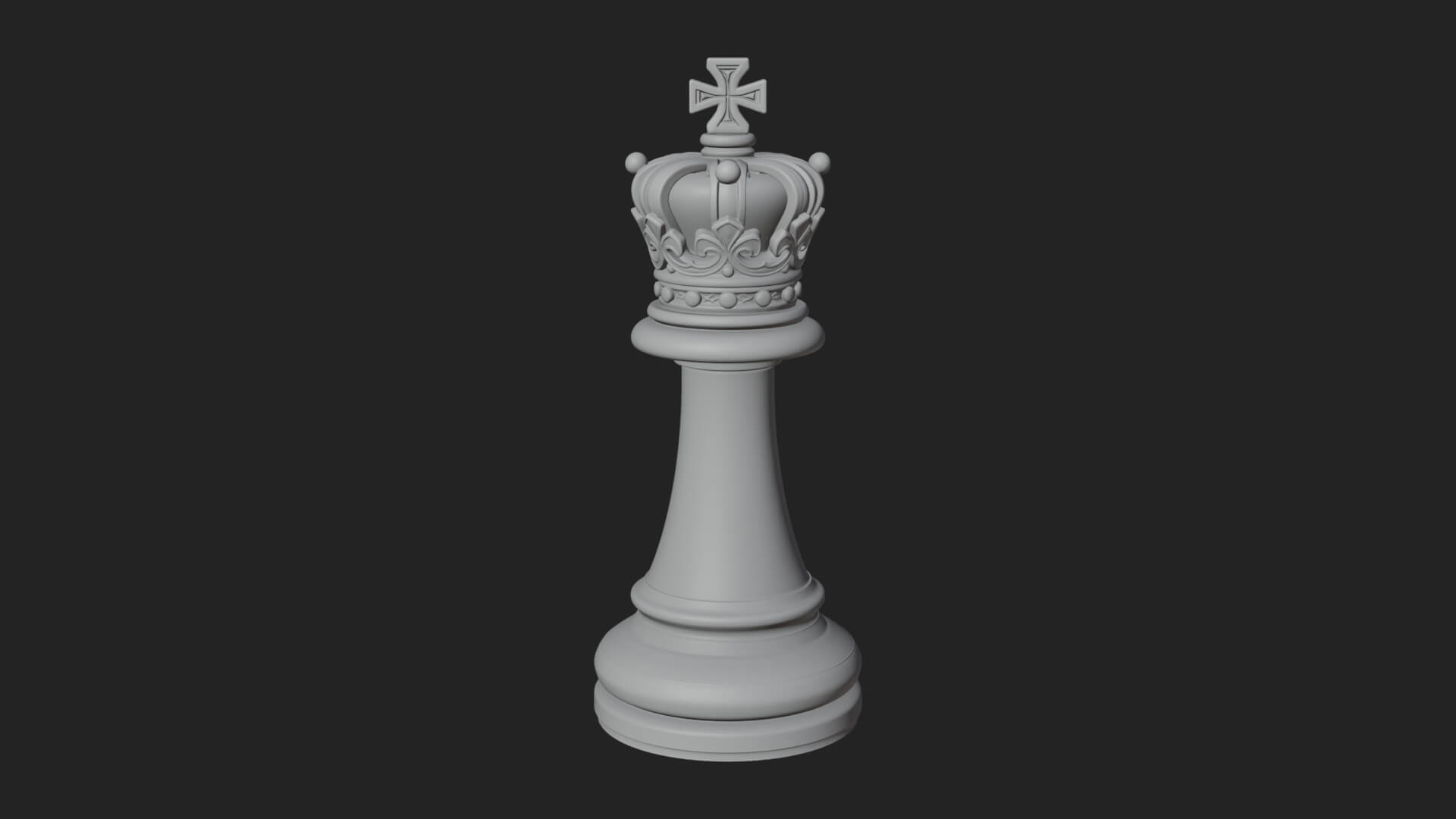 Ornate Chess Piece Statue Design 45 3D Print Model 3D Model