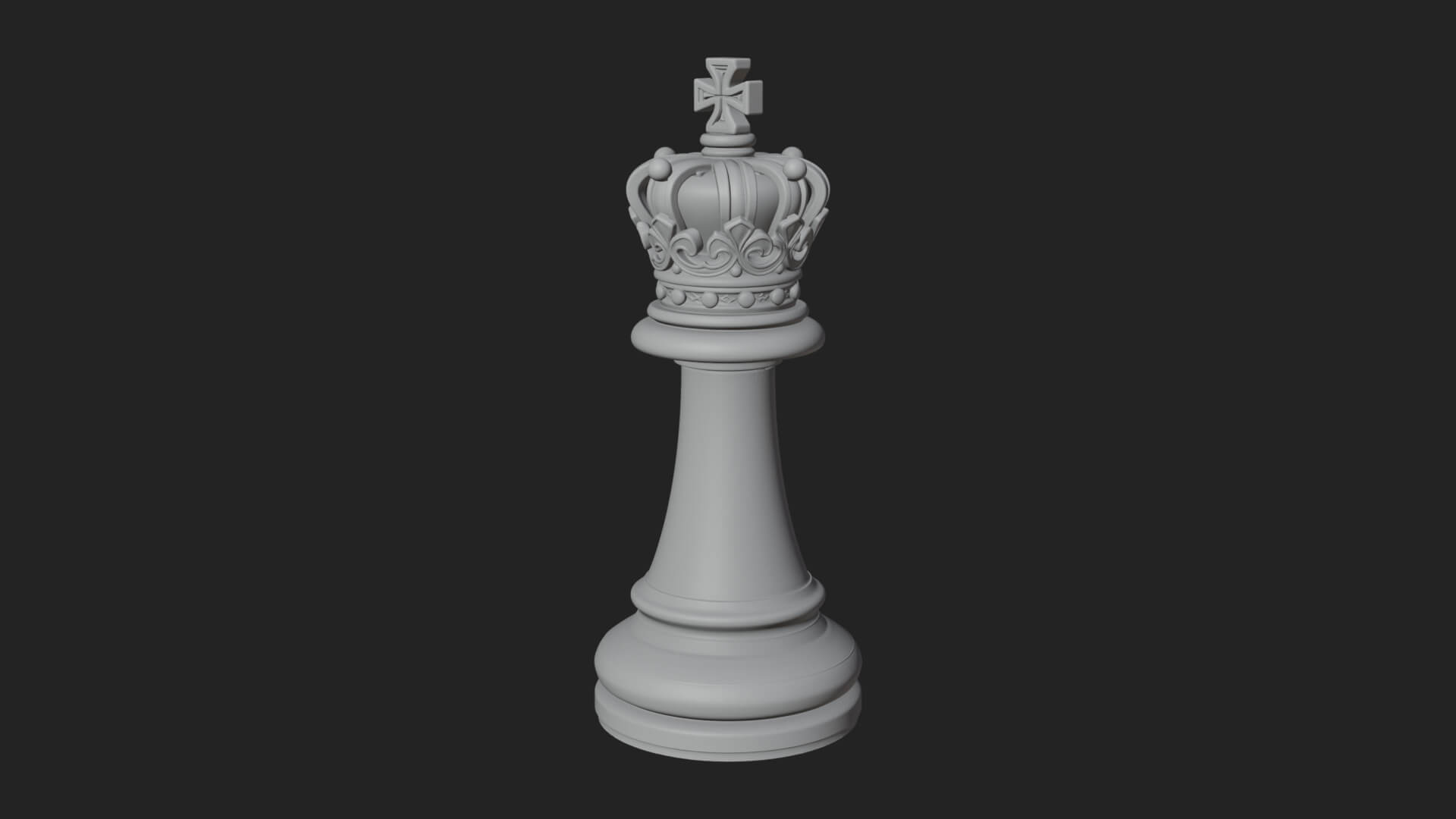 Ornate Chess Piece Statue Design 45 3D Print Model 3D Model