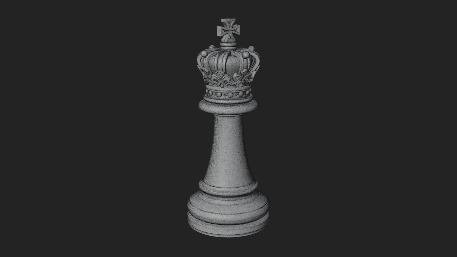Ornate Chess Piece Statue Design 45 3D Print Model 3D Model