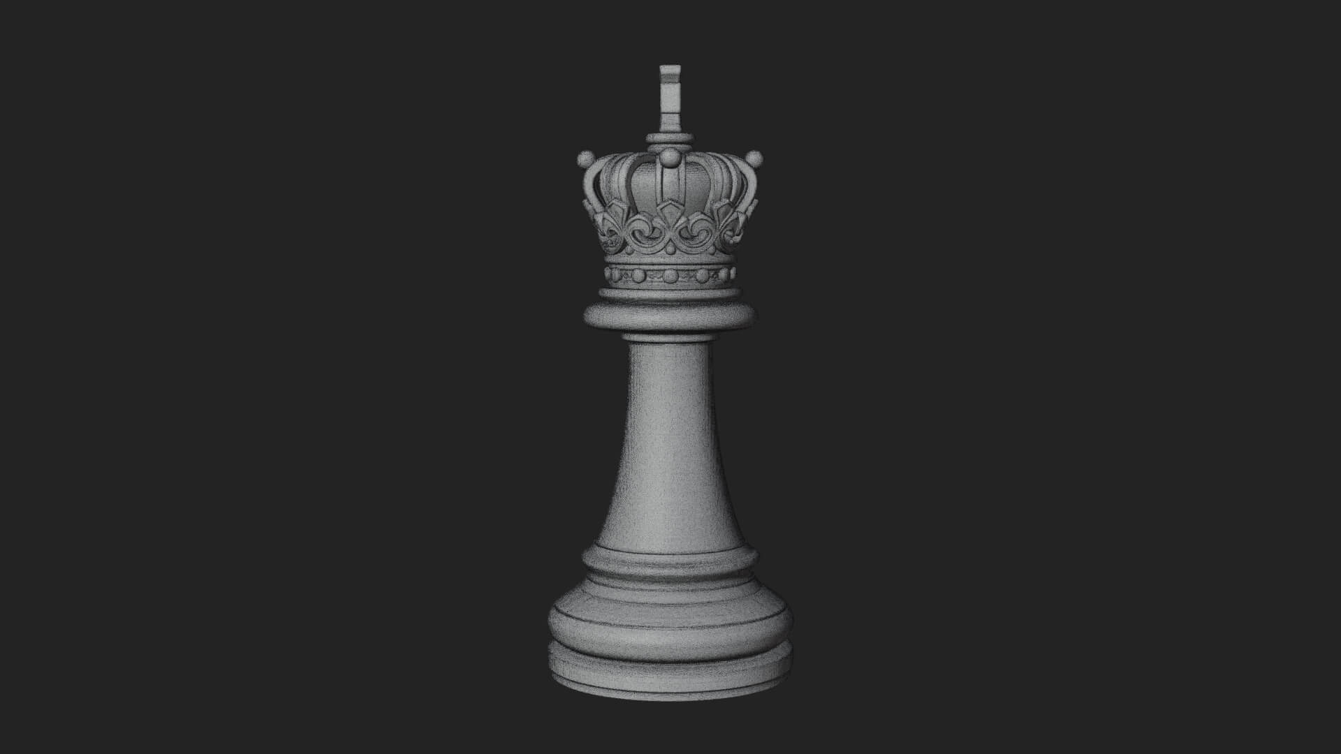 Ornate Chess Piece Statue Design 45 3D Print Model 3D Model