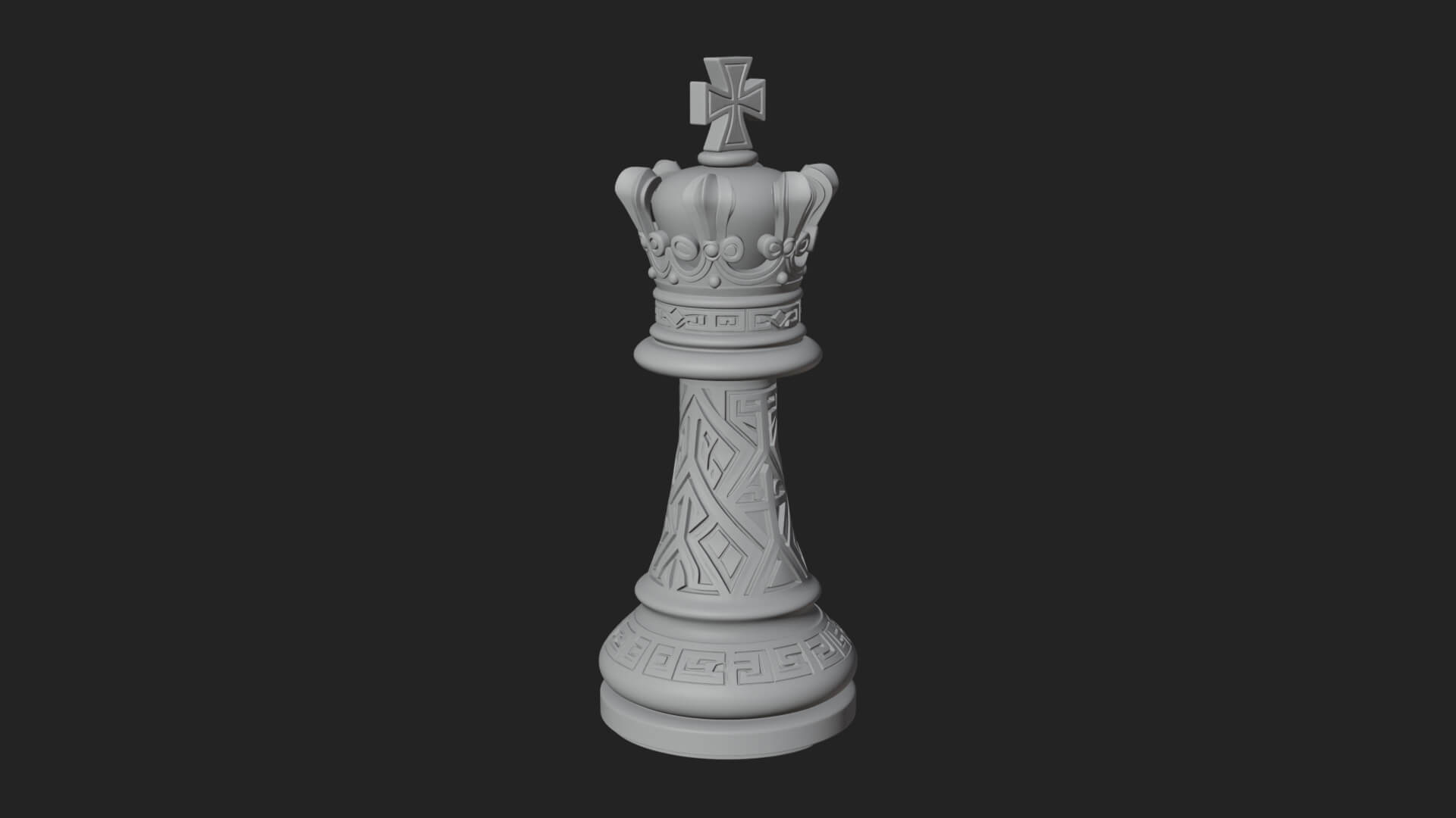 Ornate Chess Piece Statue Design 47 3D Print Model 3D Model