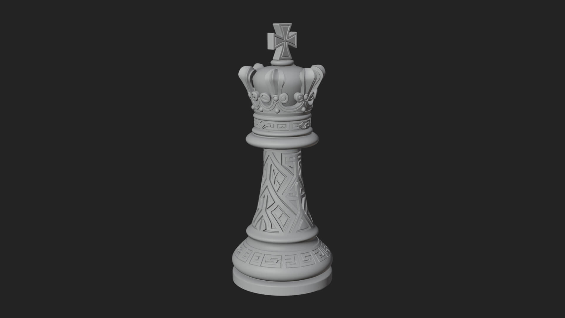 Ornate Chess Piece Statue Design 47 3D Print Model 3D Model