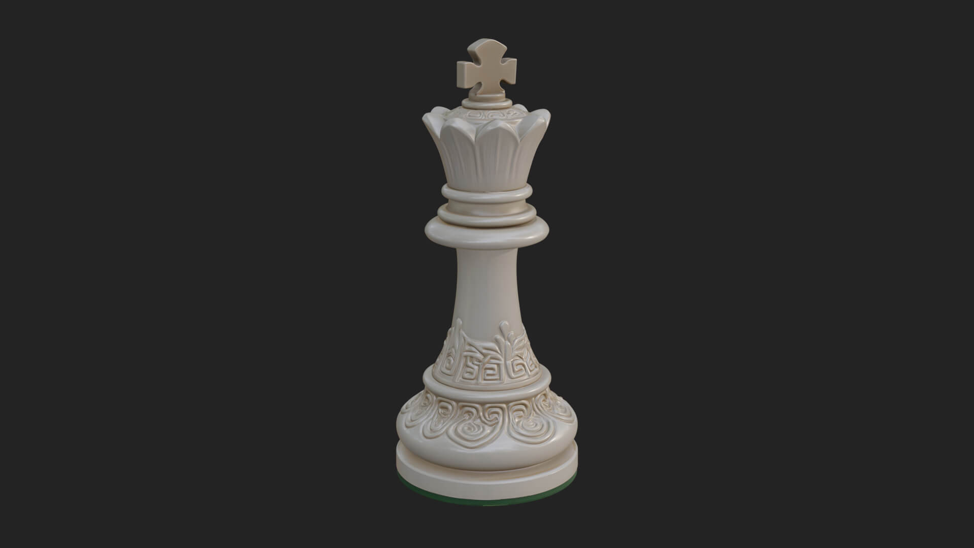Ornate Chess Piece Statue Design 48 3D Print Model 3D Model