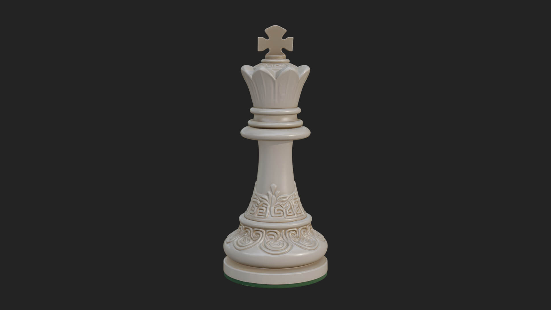 Ornate Chess Piece Statue Design 48 3D Print Model 3D Model