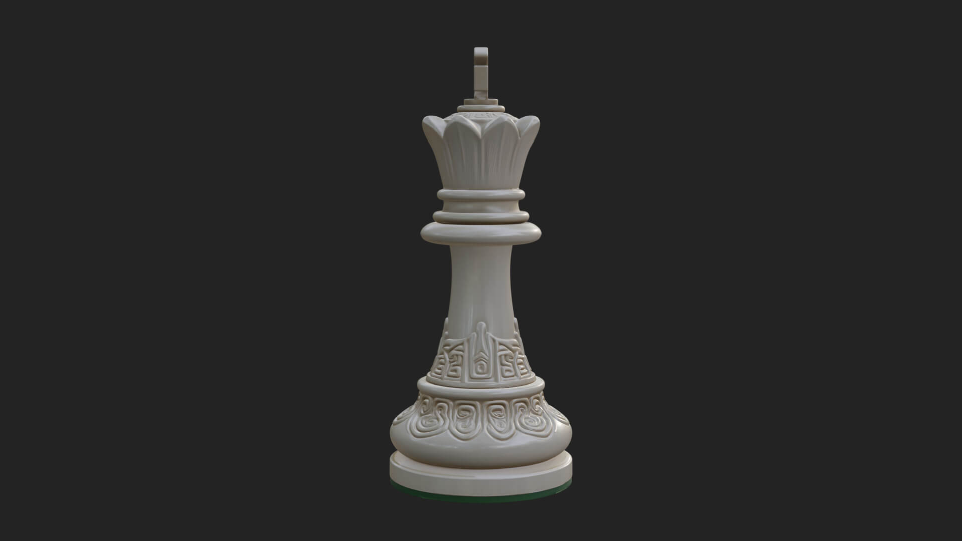 Ornate Chess Piece Statue Design 48 3D Print Model 3D Model