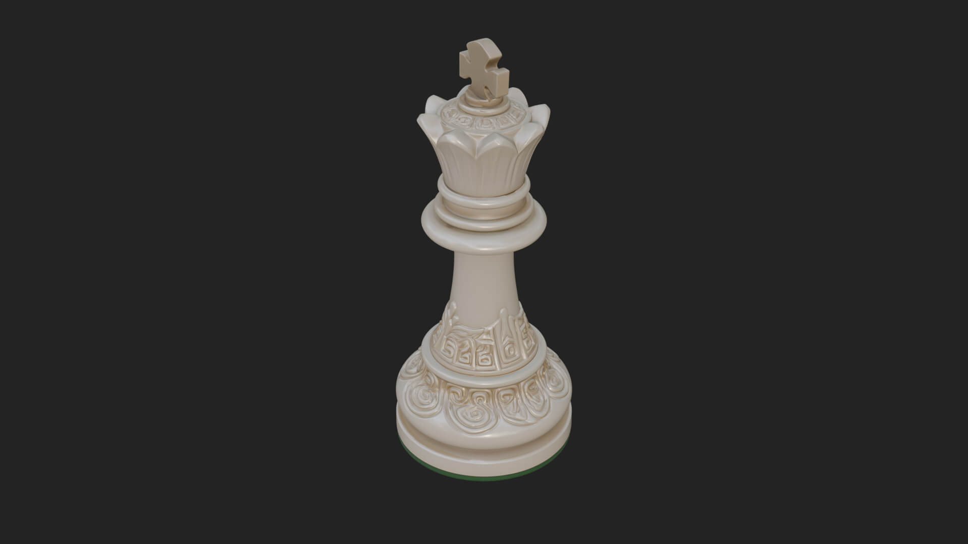 Ornate Chess Piece Statue Design 48 3D Print Model 3D Model