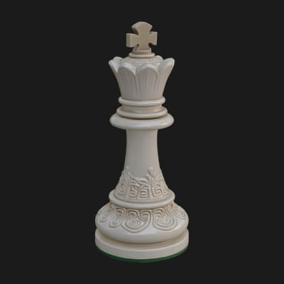 Ornate Chess Piece Statue Design 48 3D Print Model