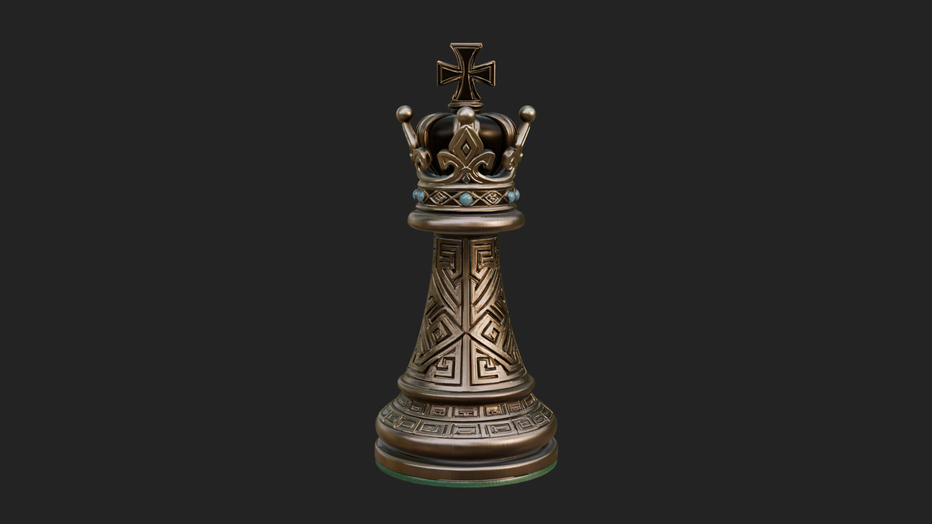 Ornate Chess Piece Statue Design 49 3D Print Model 3D Model