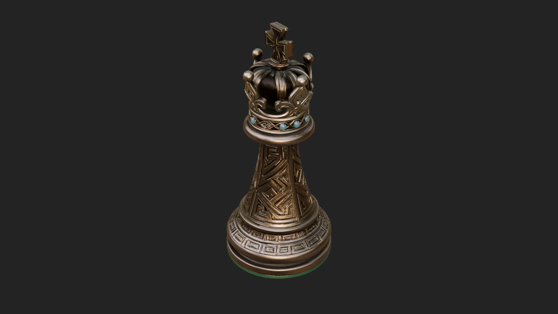 Ornate Chess Piece Statue Design 49 3D Print Model 3D Model