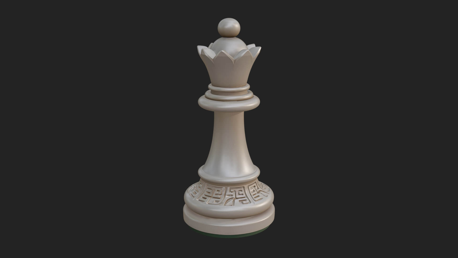 Ornate Chess Piece Statue Design 50 3D Print Model 3D Model