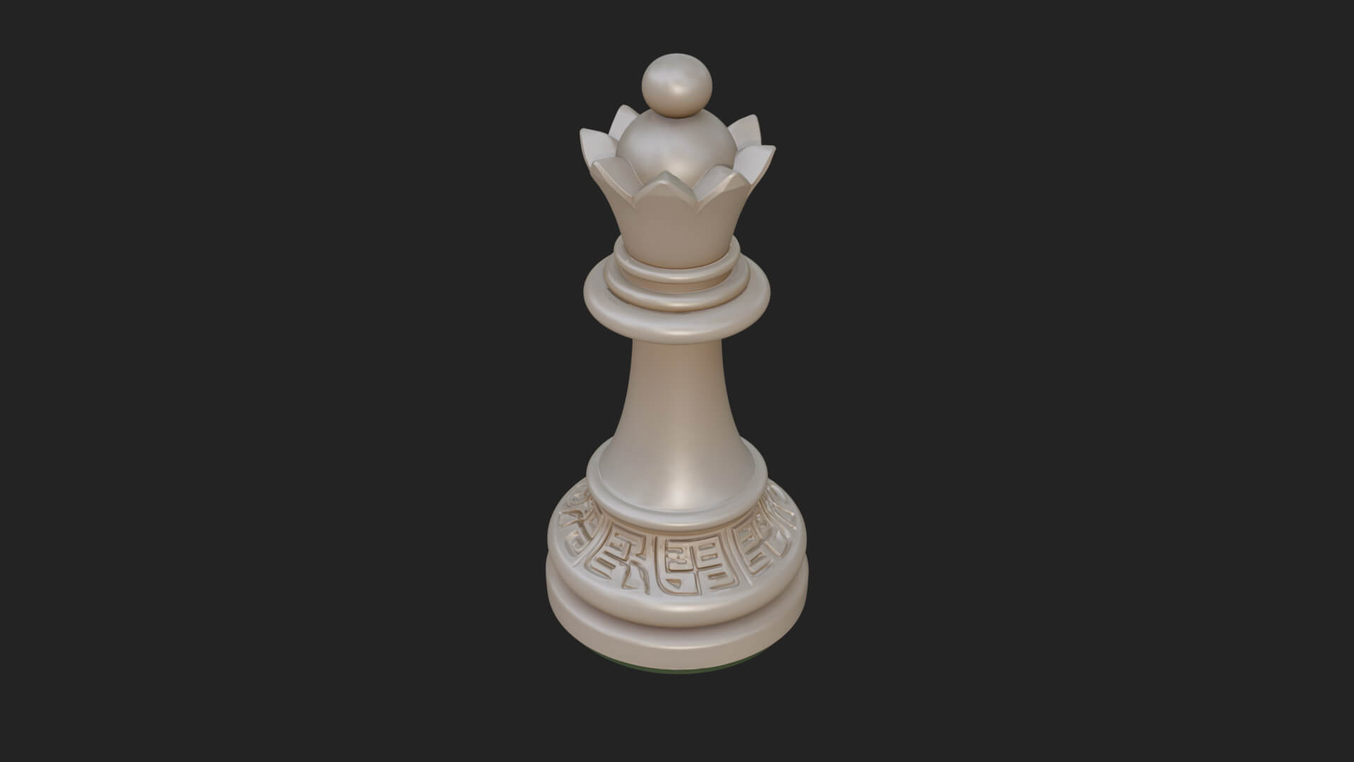 Ornate Chess Piece Statue Design 50 3D Print Model 3D Model