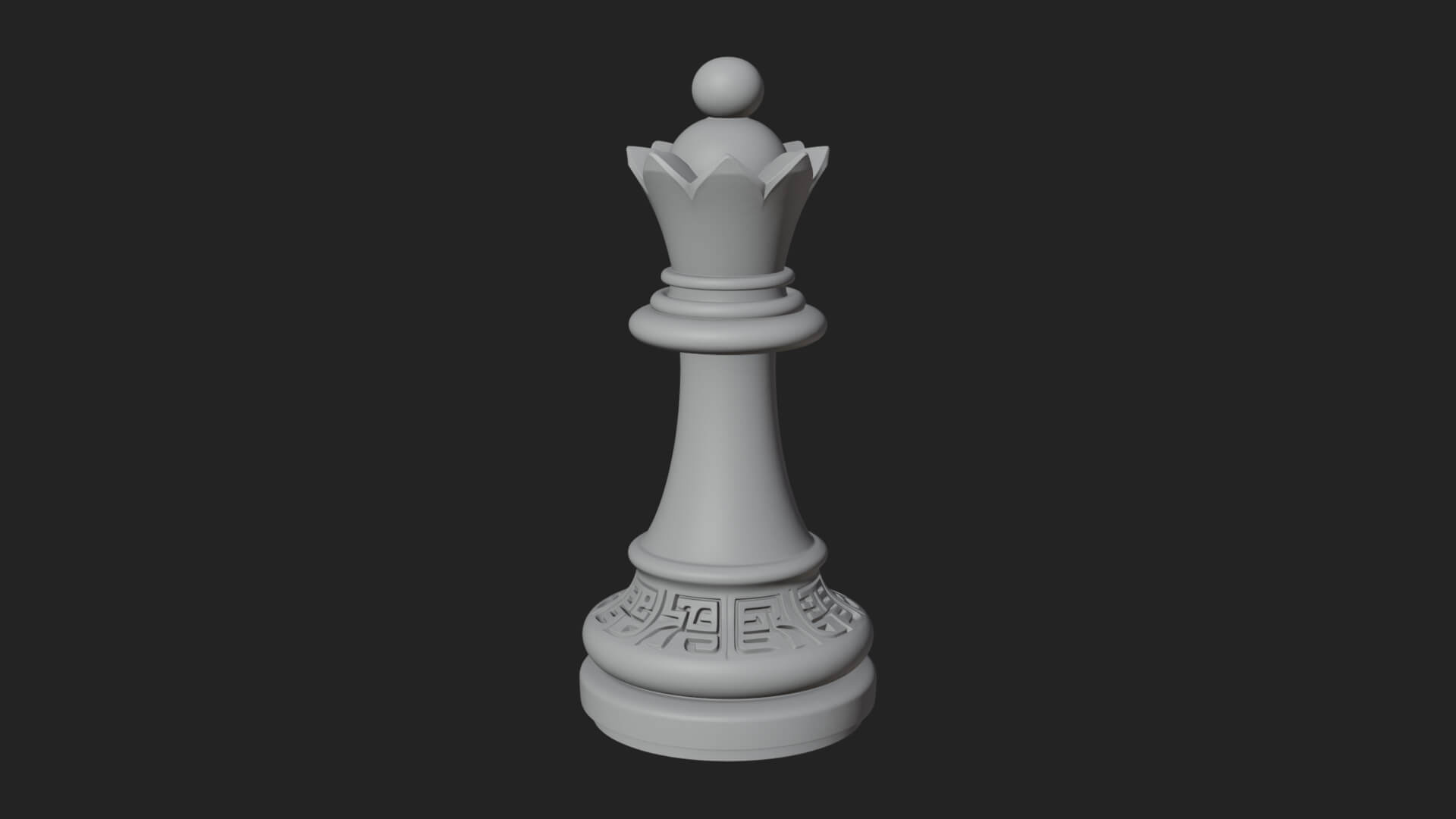 Ornate Chess Piece Statue Design 50 3D Print Model 3D Model