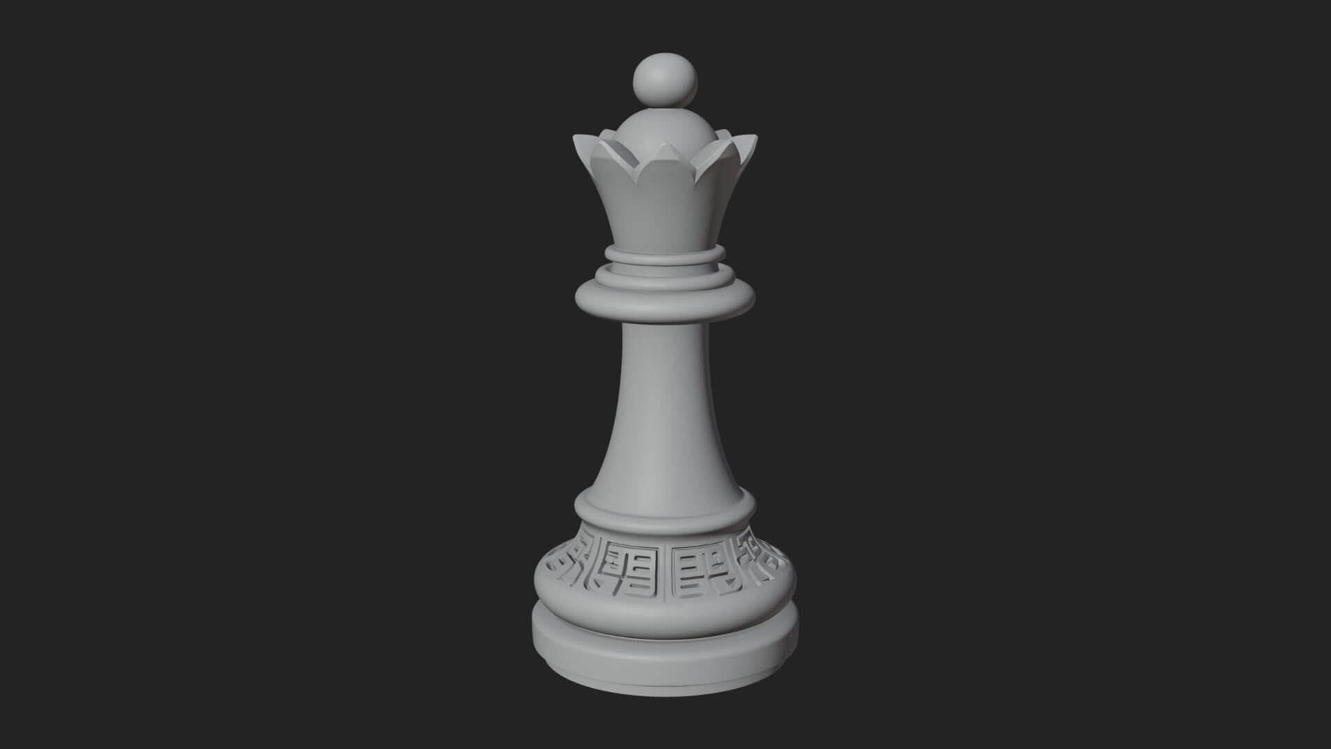 Ornate Chess Piece Statue Design 50 3D Print Model 3D Model
