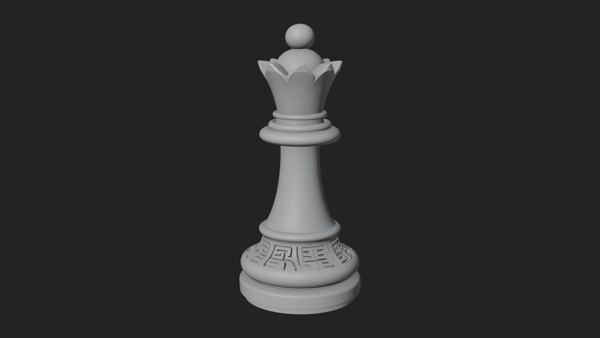 Ornate Chess Piece Statue Design 50 3D Print Model 3D Model