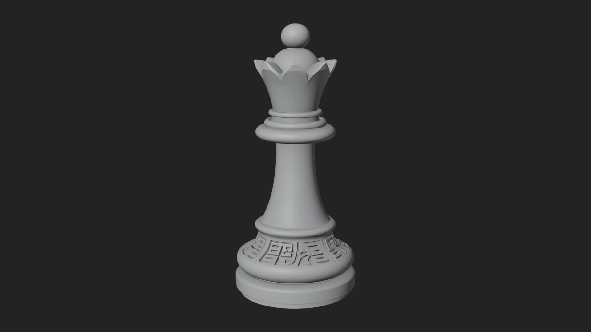 Ornate Chess Piece Statue Design 50 3D Print Model 3D Model