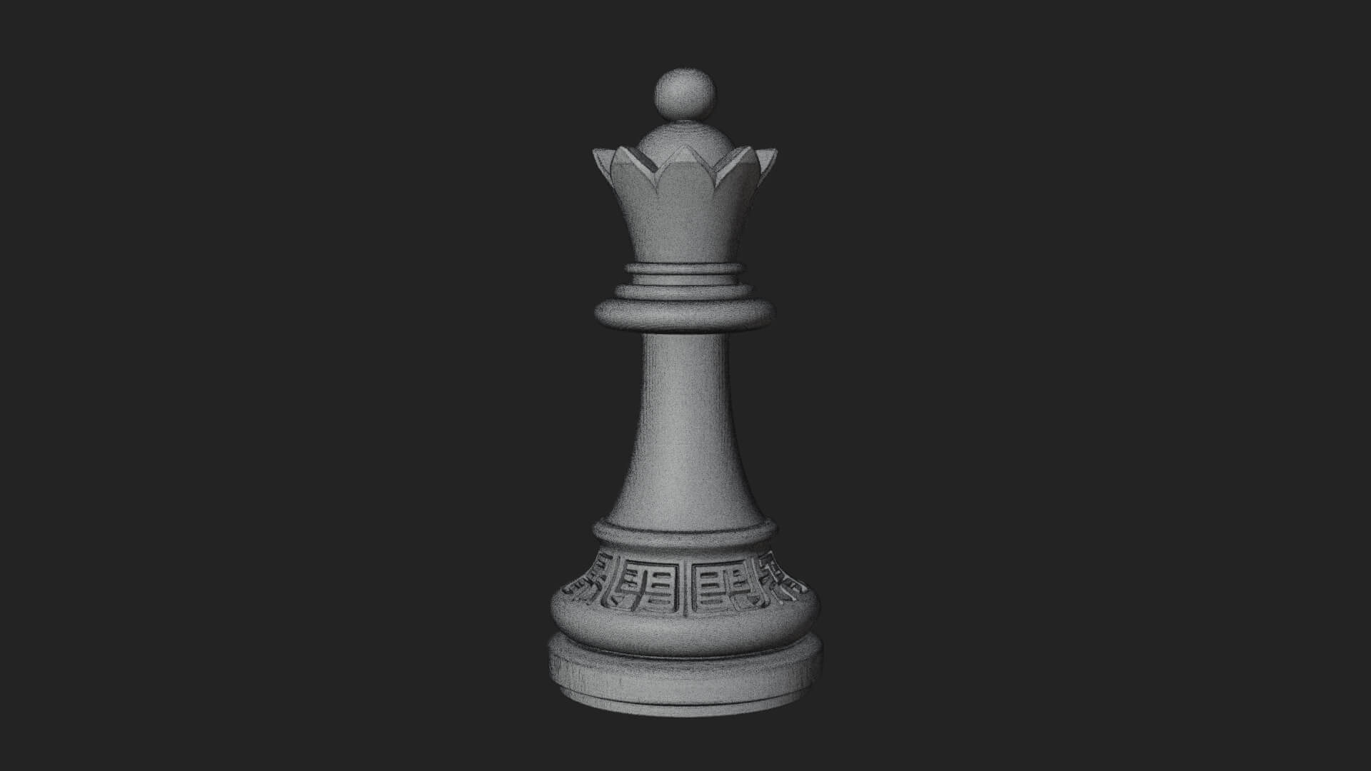 Ornate Chess Piece Statue Design 50 3D Print Model 3D Model