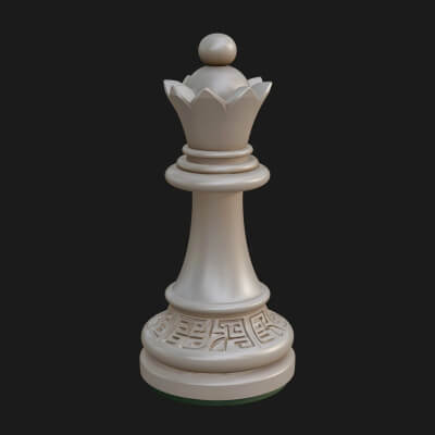 Ornate Chess Piece Statue Design 50 3D Print Model
