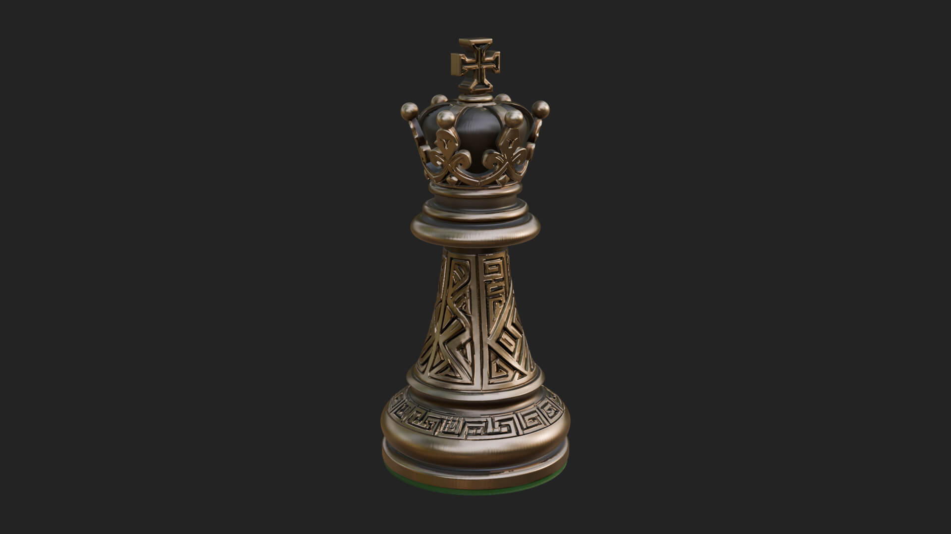 Ornate Chess Piece Statue Design 51 3D Print Model 3D Model