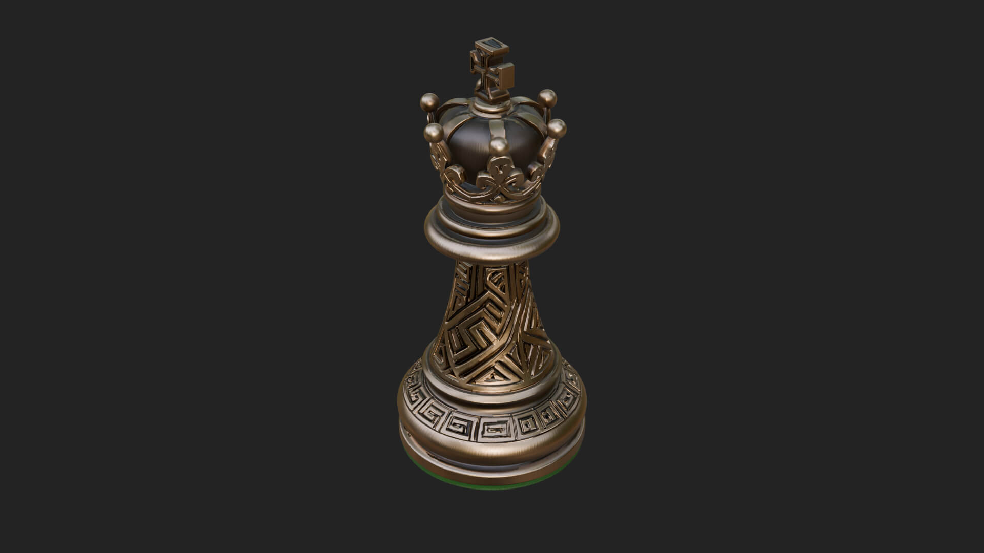 Ornate Chess Piece Statue Design 51 3D Print Model 3D Model