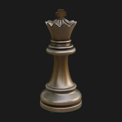 Ornate Chess Piece Statue Design 52 3D Print Model