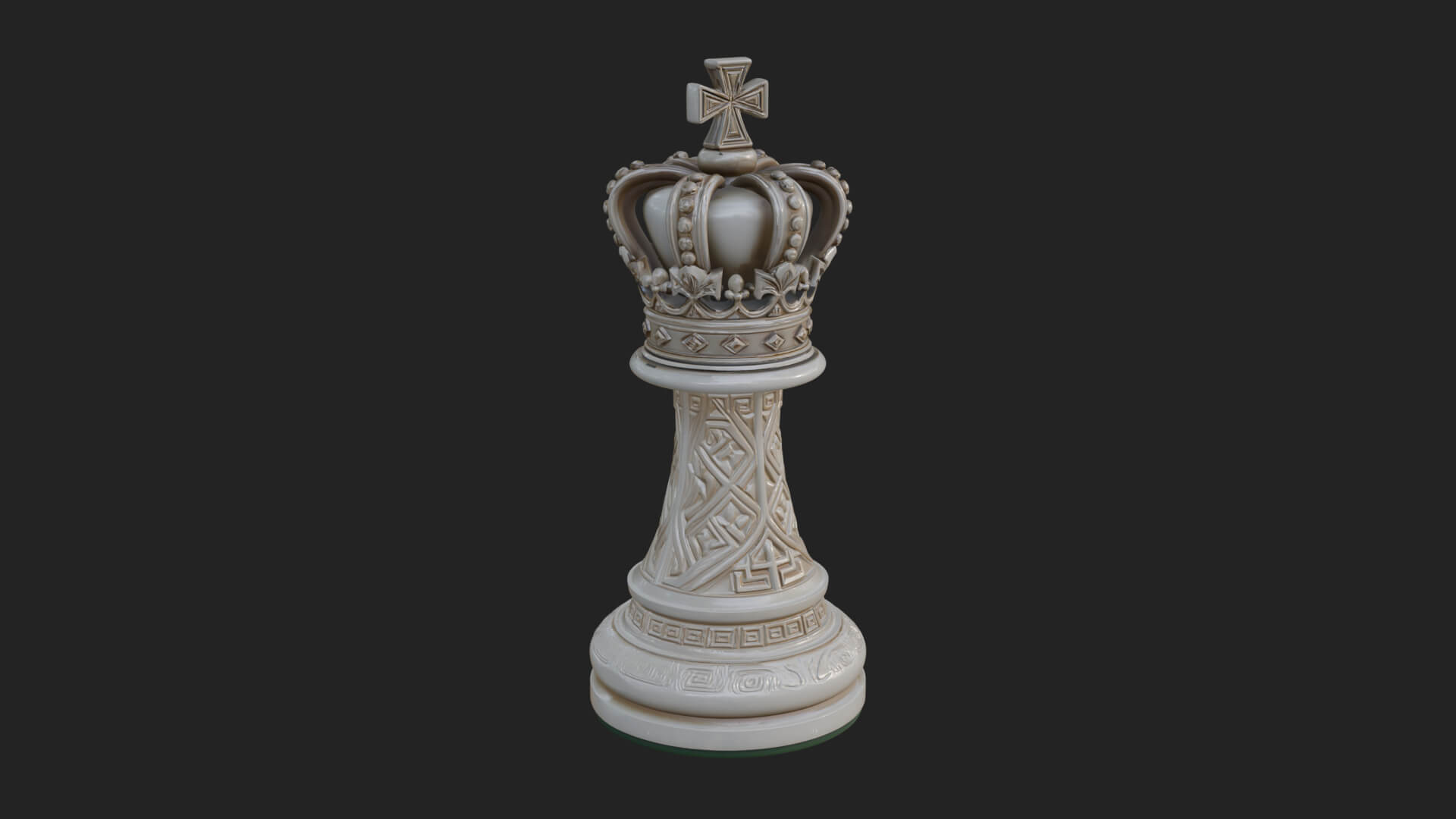 Ornate Chess Piece Statue Design 53 3D Print Model 3D Model