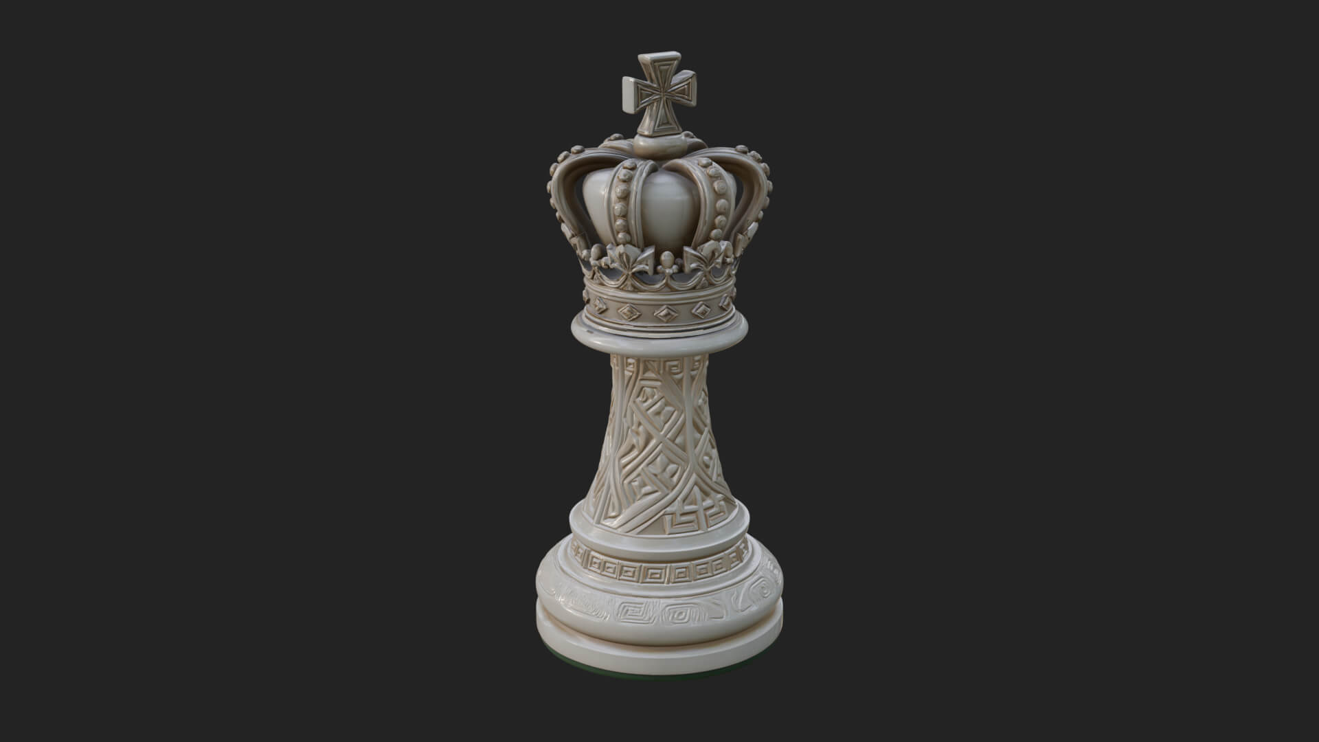 Ornate Chess Piece Statue Design 53 3D Print Model 3D Model