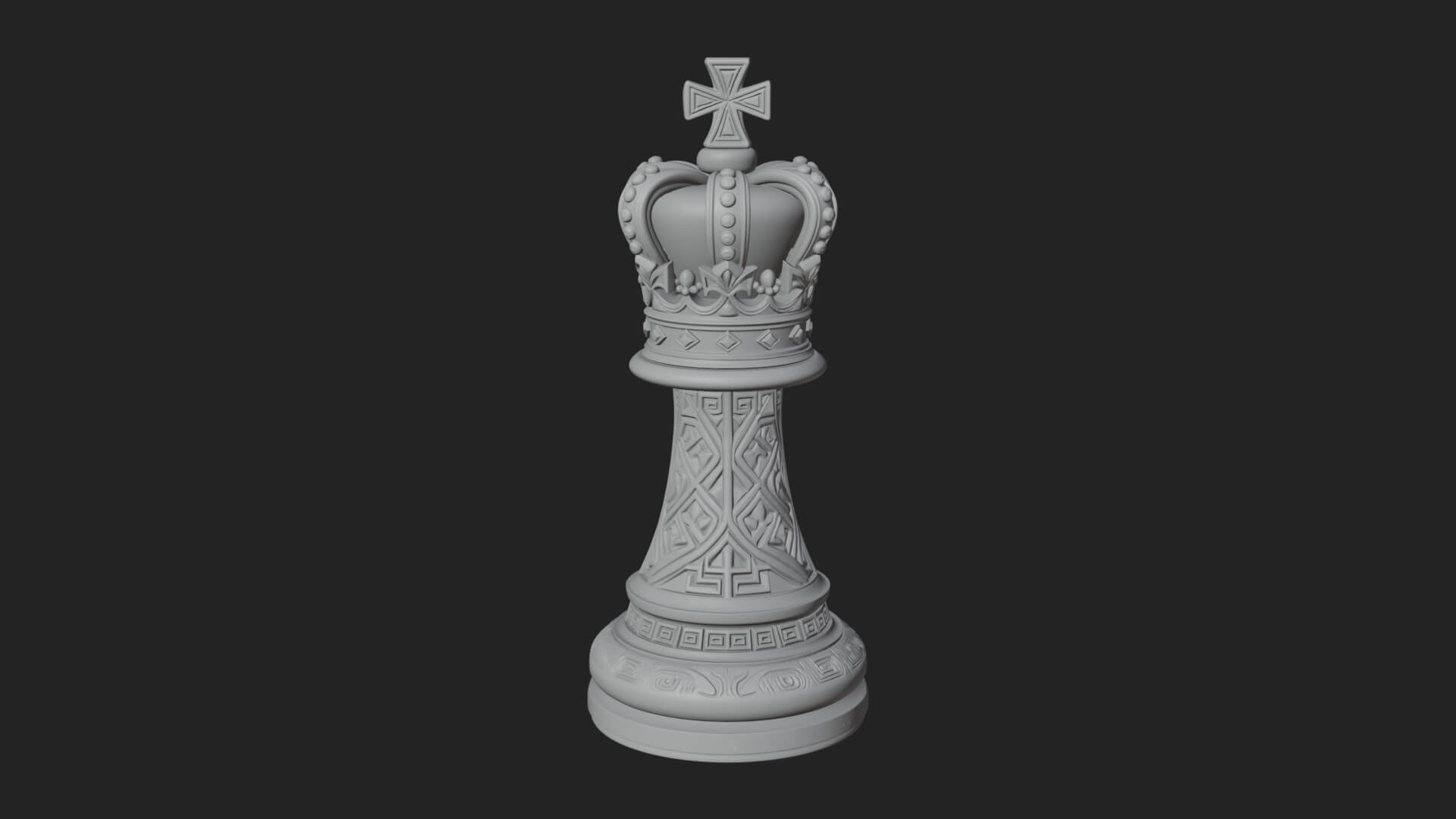 Ornate Chess Piece Statue Design 53 3D Print Model 3D Model