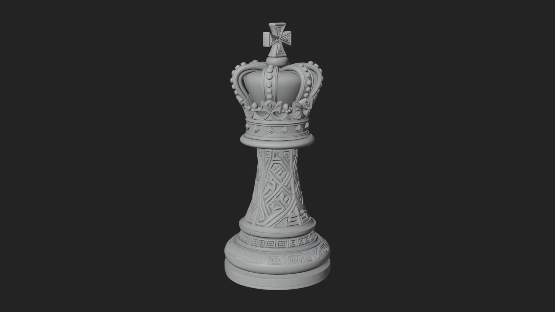 Ornate Chess Piece Statue Design 53 3D Print Model 3D Model