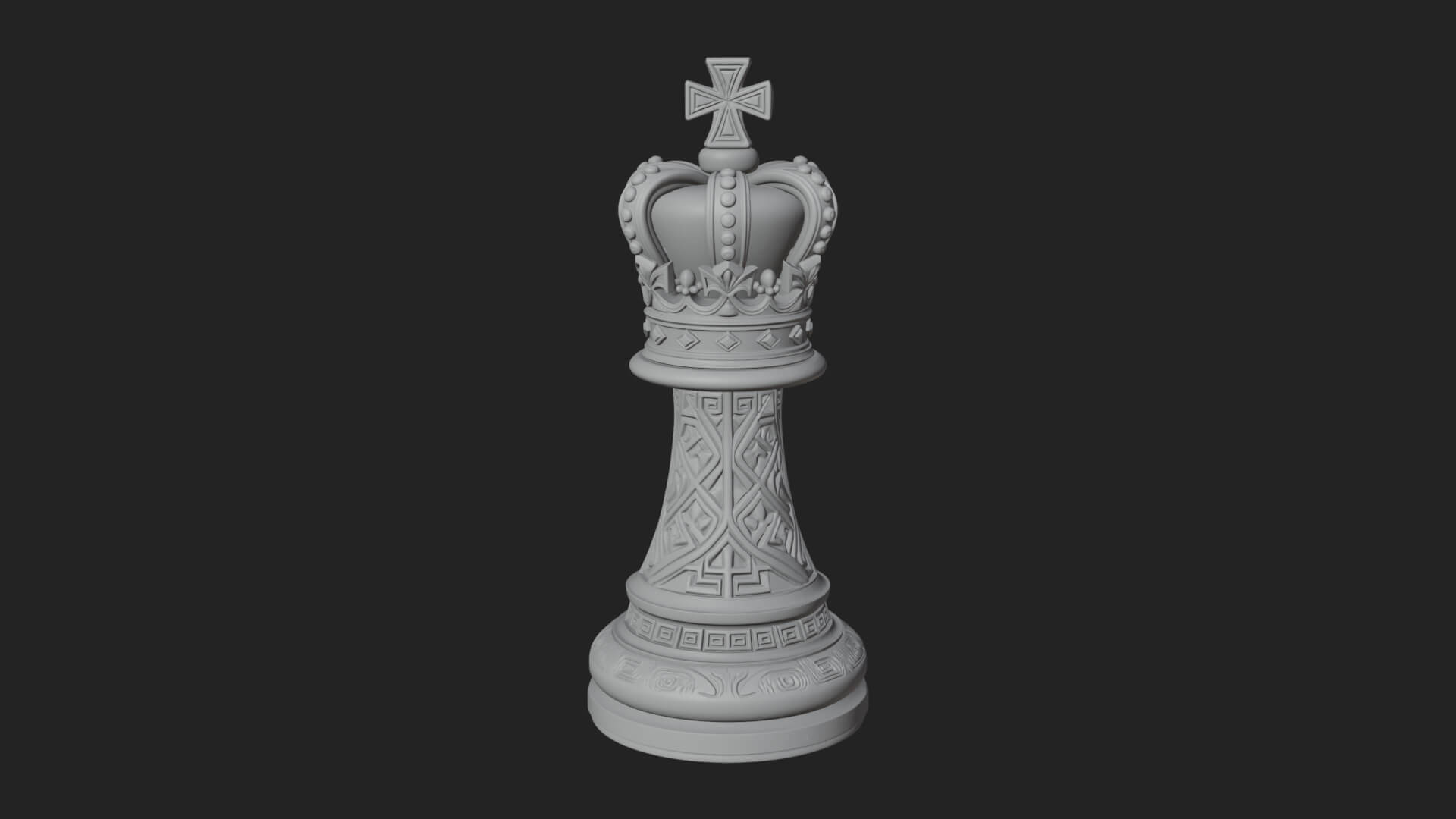 Ornate Chess Piece Statue Design 53 3D Print Model 3D Model