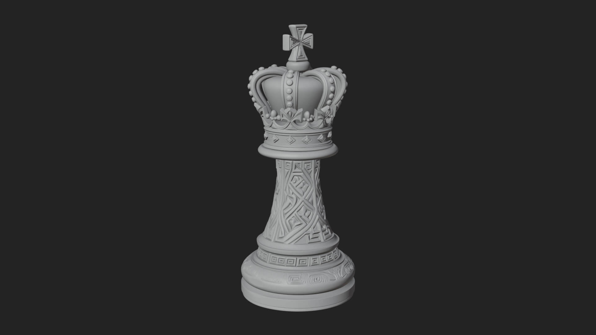 Ornate Chess Piece Statue Design 53 3D Print Model 3D Model