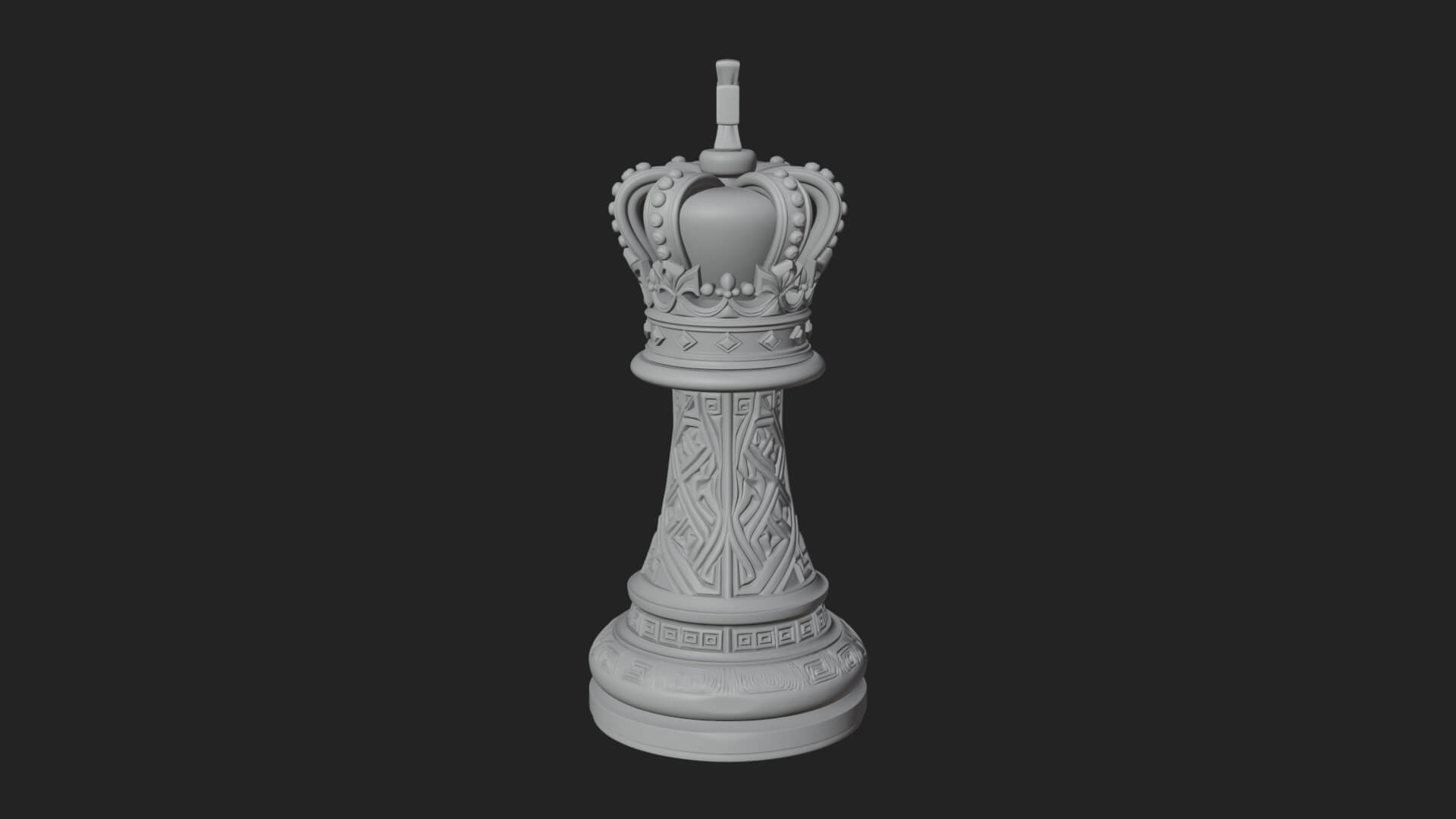 Ornate Chess Piece Statue Design 53 3D Print Model 3D Model