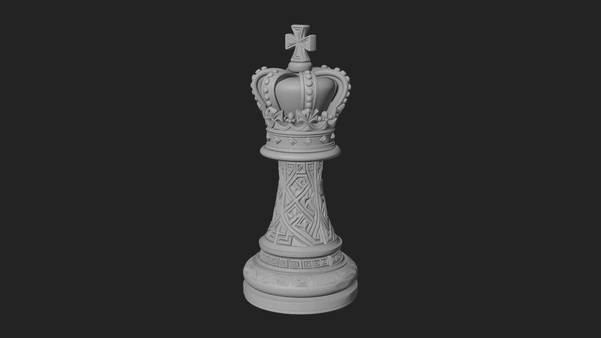 Ornate Chess Piece Statue Design 53 3D Print Model 3D Model